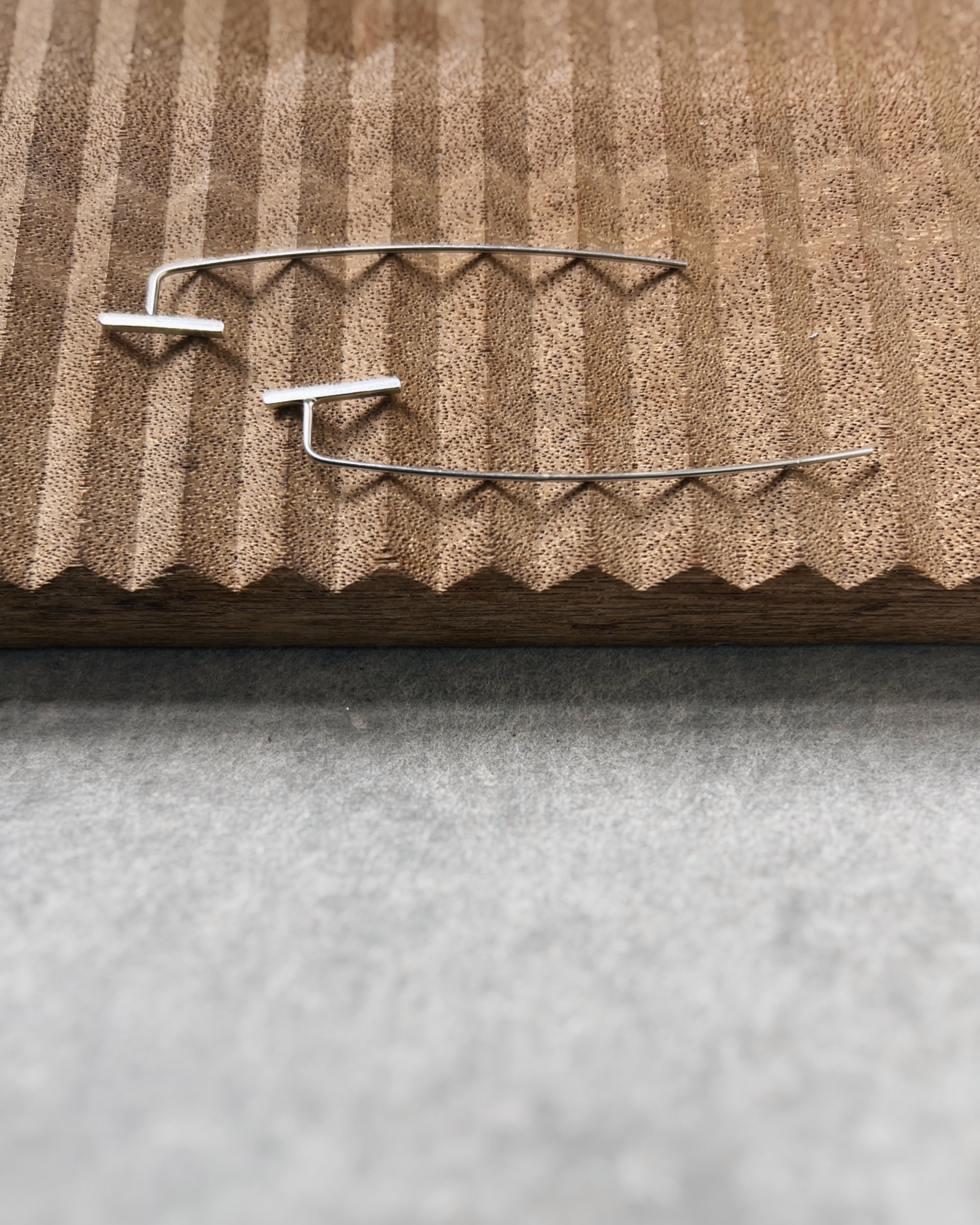 stacey vickery : silver bar earrings