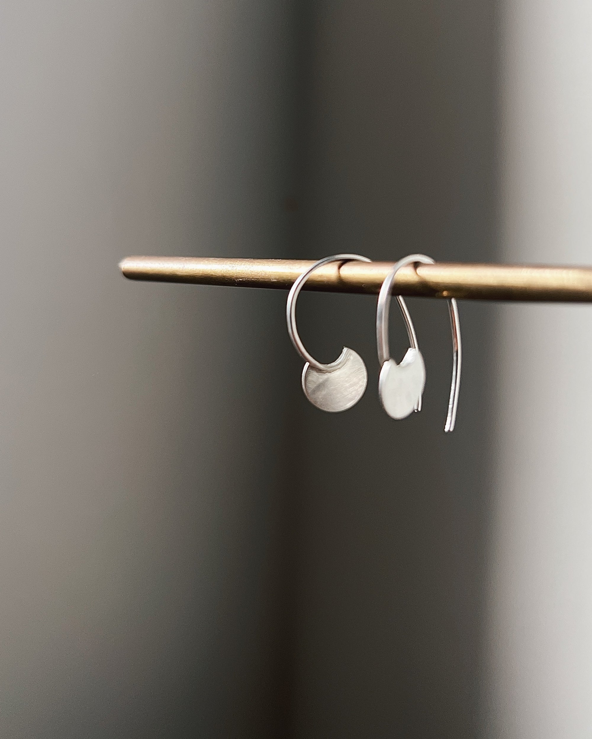 stacey vickery : mini silver disc earrings