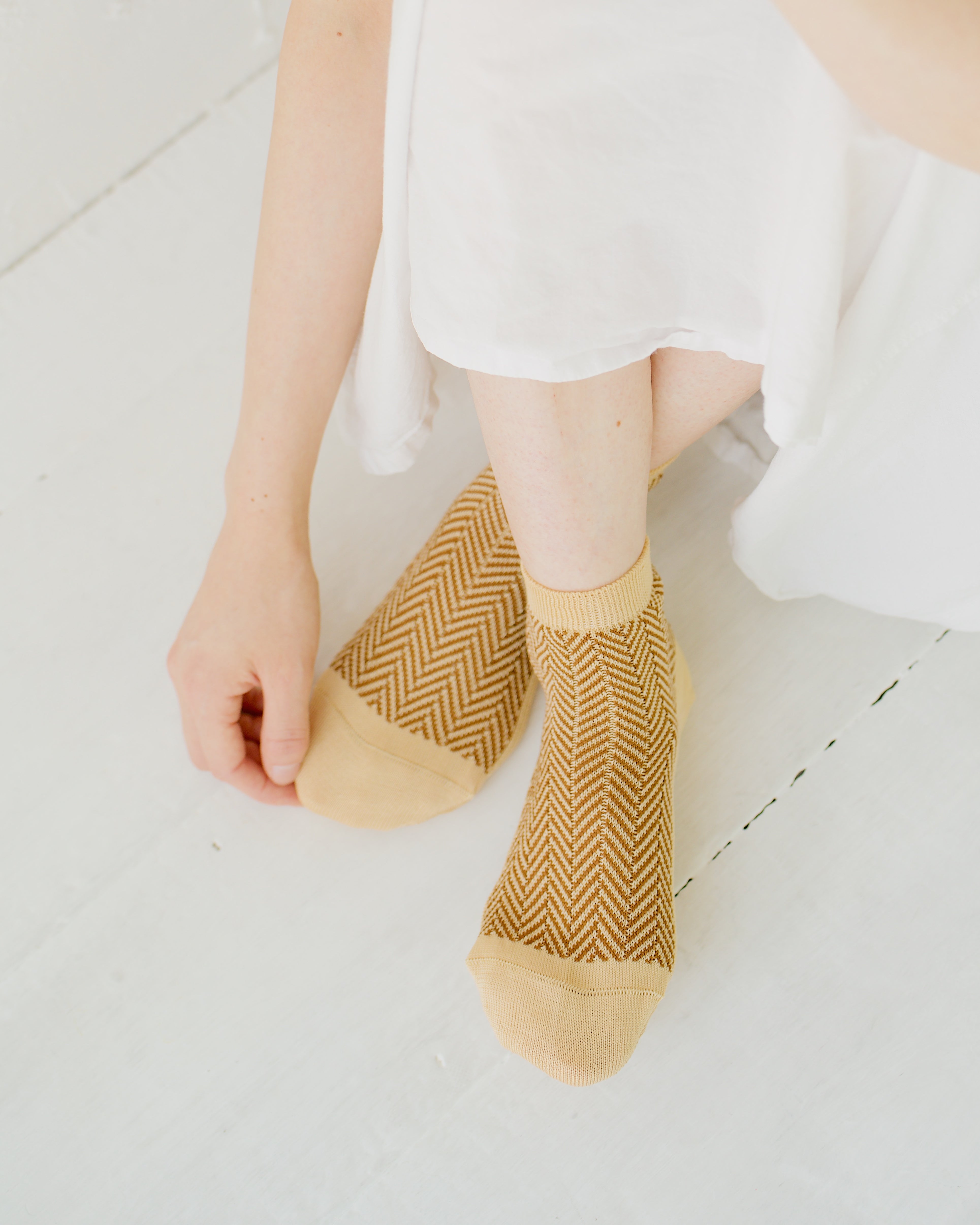 memeri : giza cotton herringbone sock