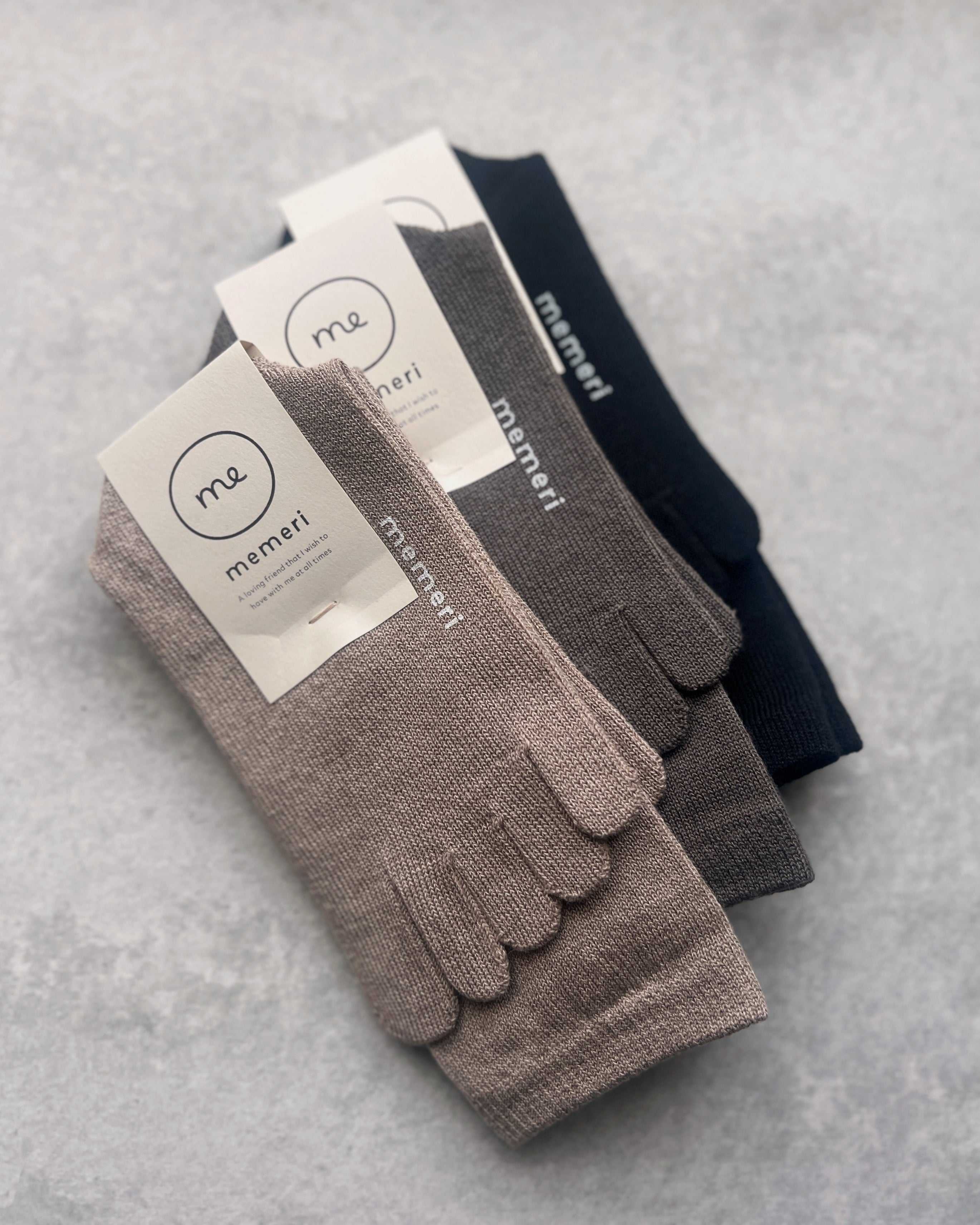 memeri : wool cotton five toe socks