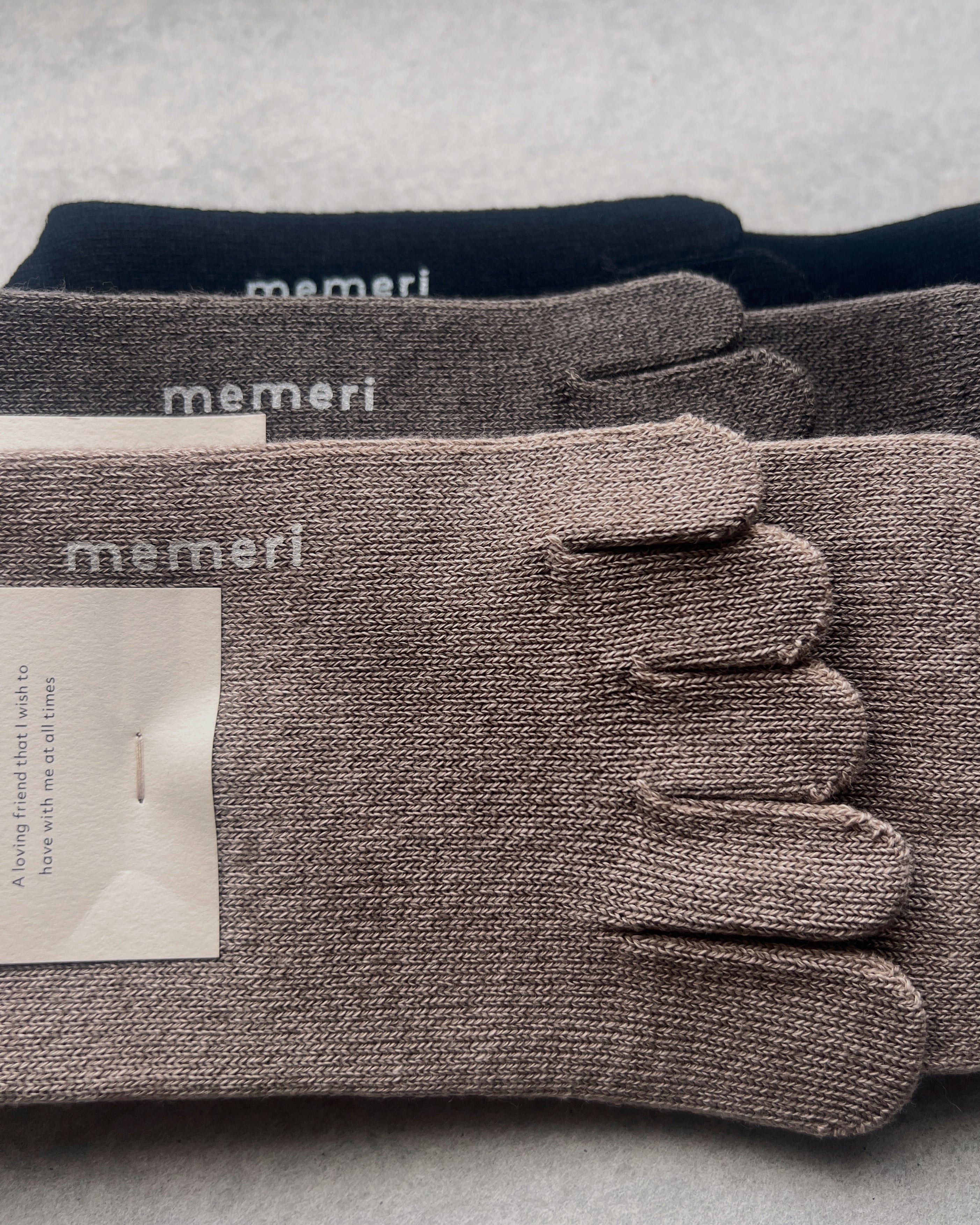 memeri : wool cotton five toe socks