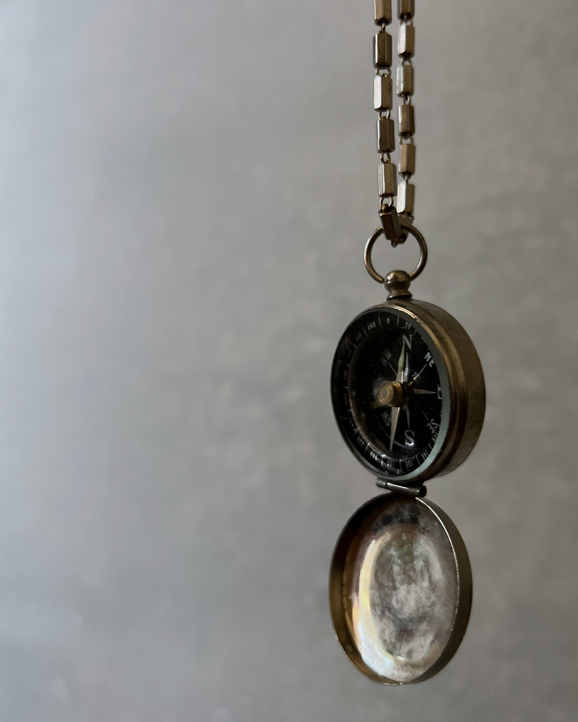 modern marcel : vintage compass necklace