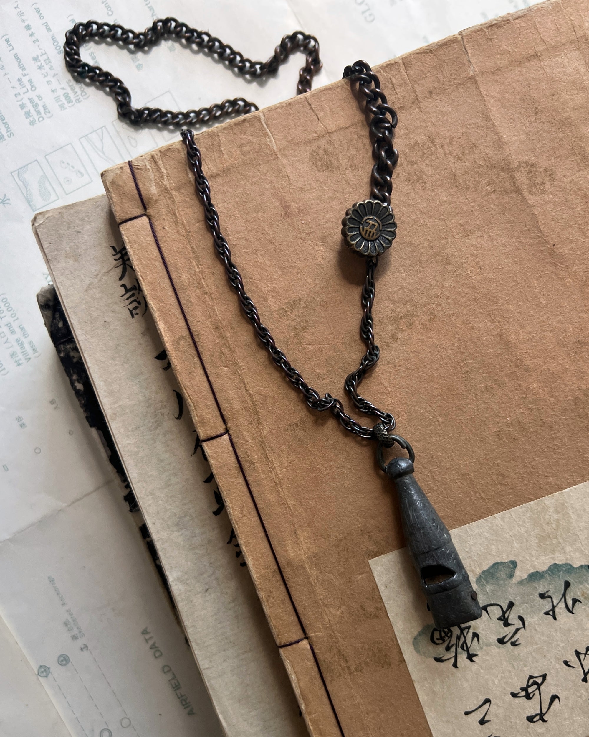 modern marcel : vintage whistle necklace