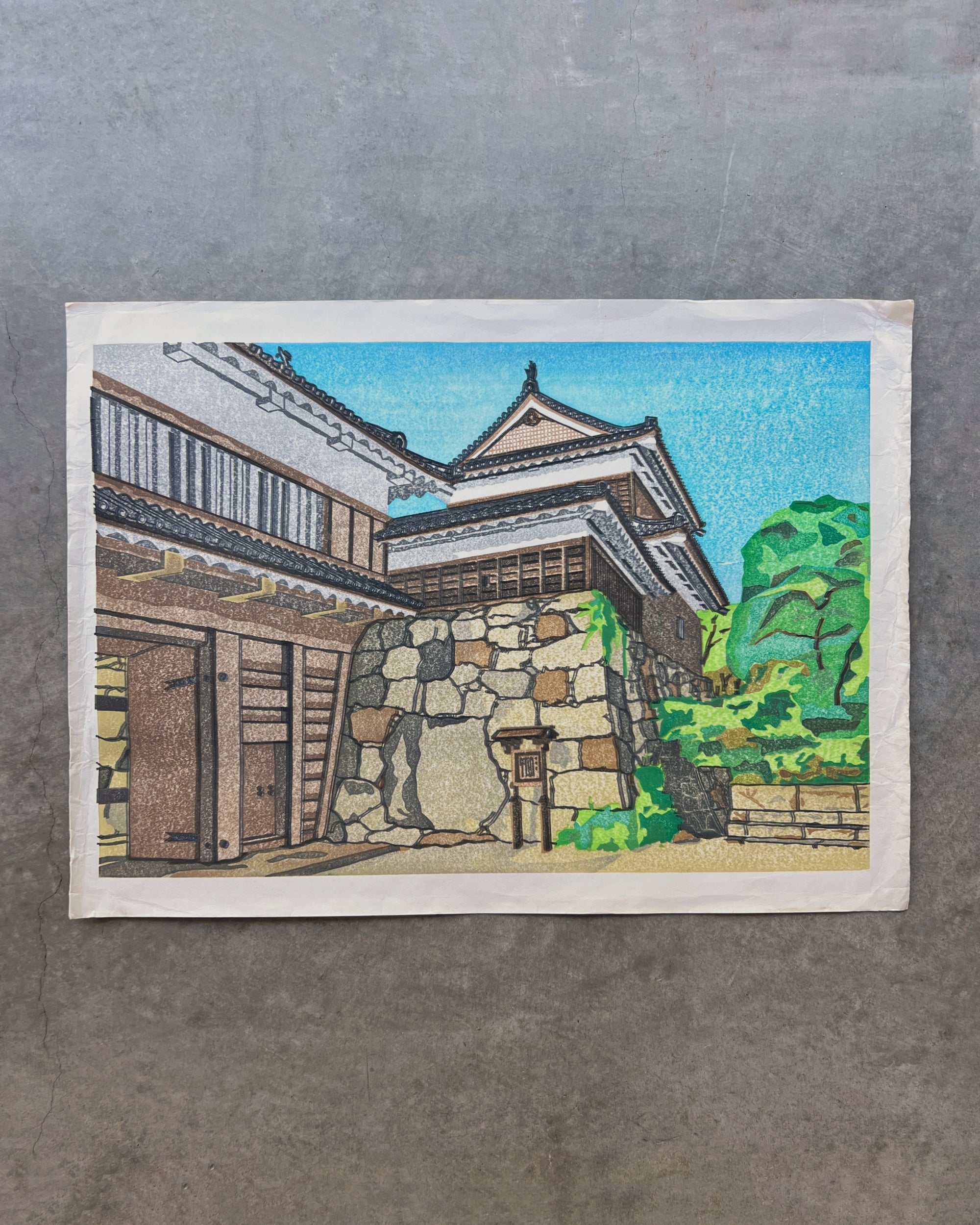 screen print : castle karahafu