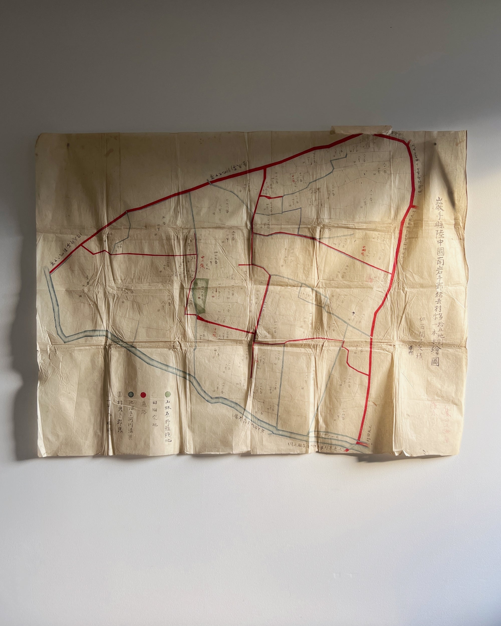antique japanese map : shi