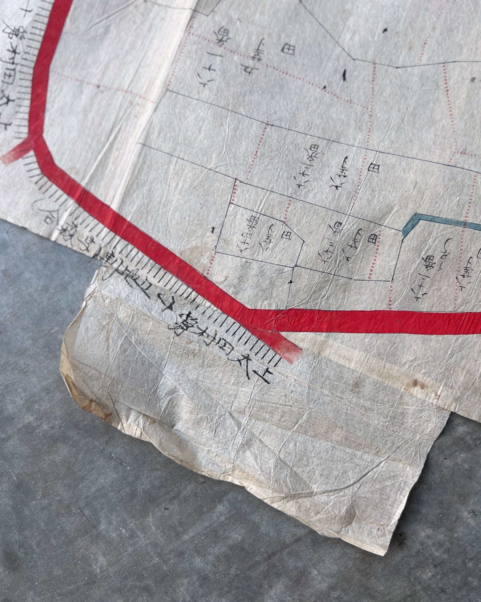 antique japanese map : shi