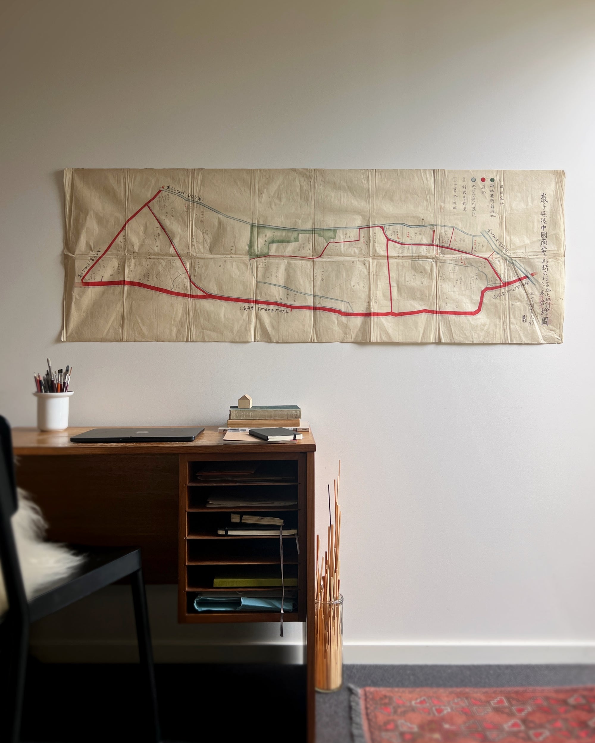 antique japanese map : ni