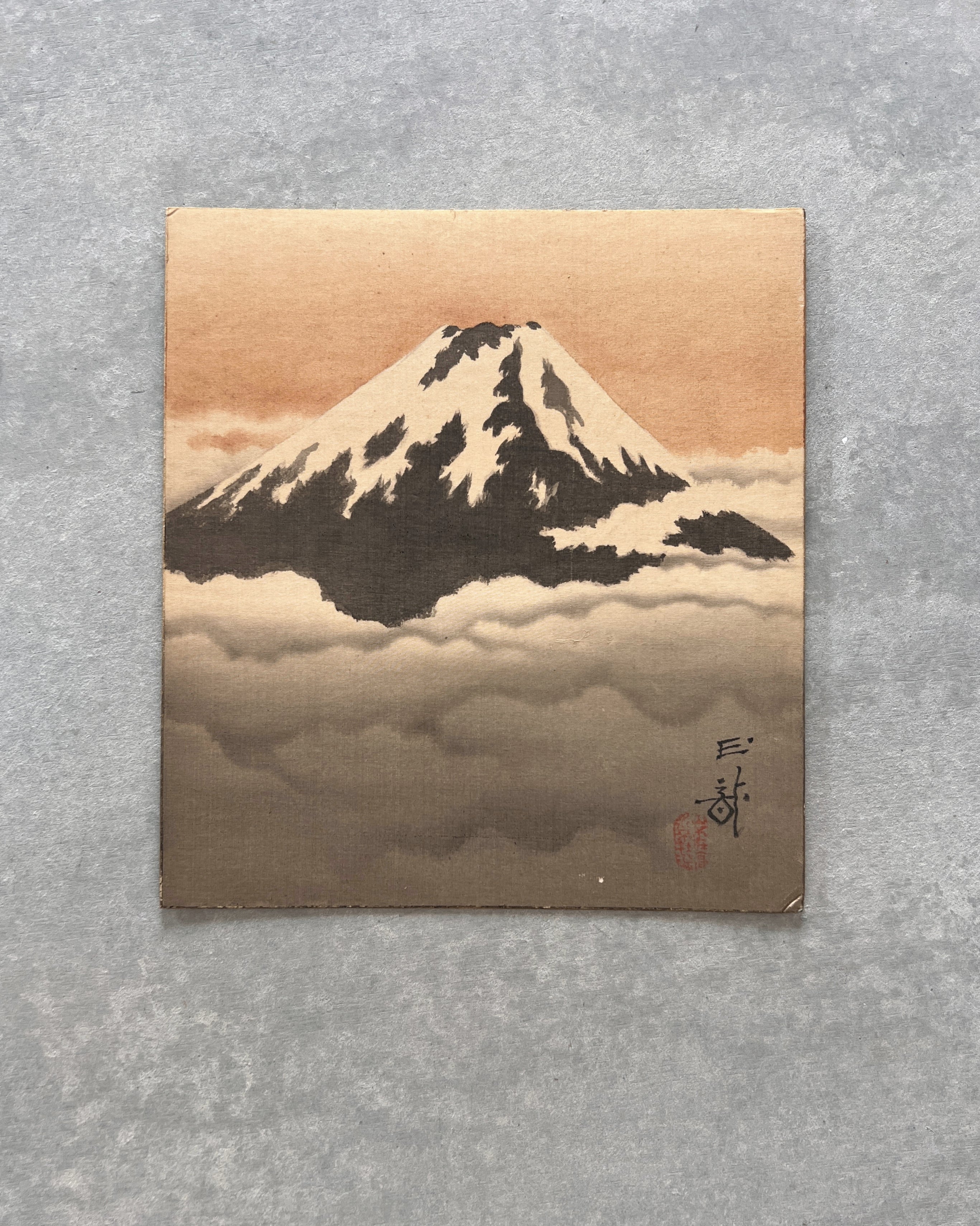 vintage shikishi : mt fuji