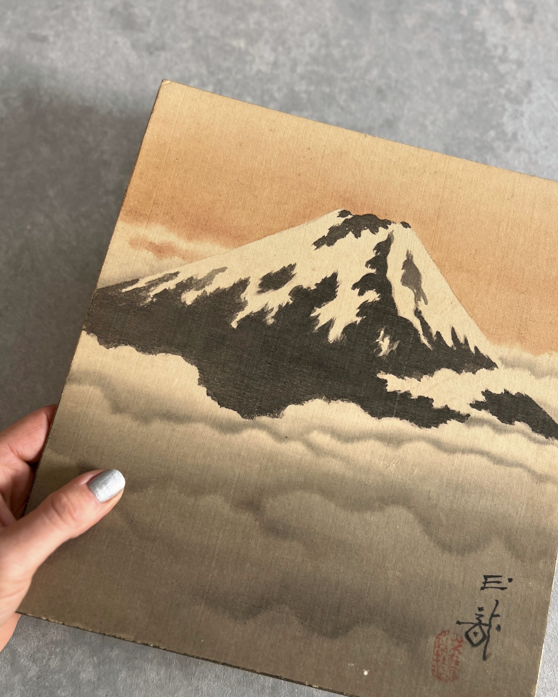 vintage shikishi : mt fuji
