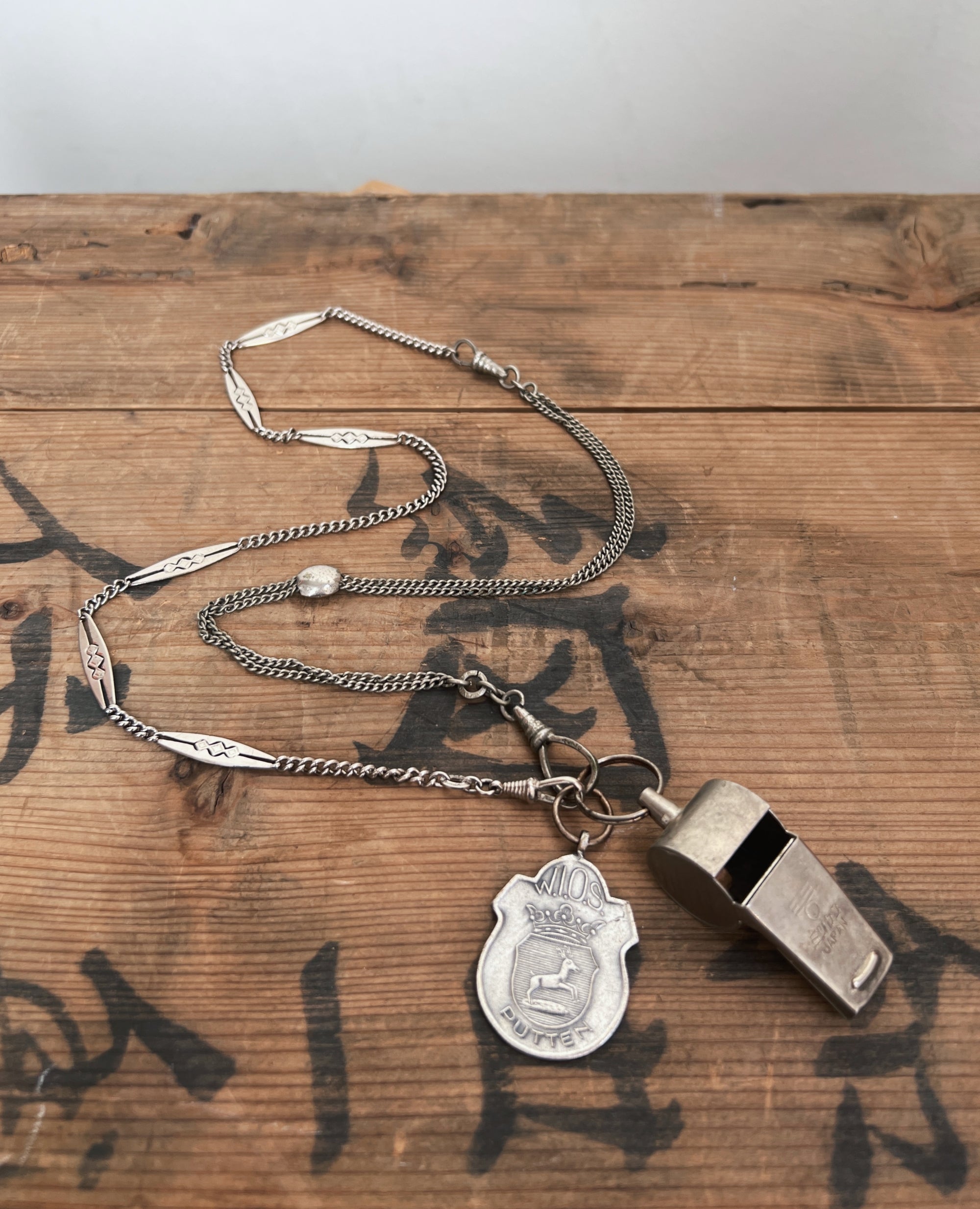 modern marcel : vintage whistle necklace