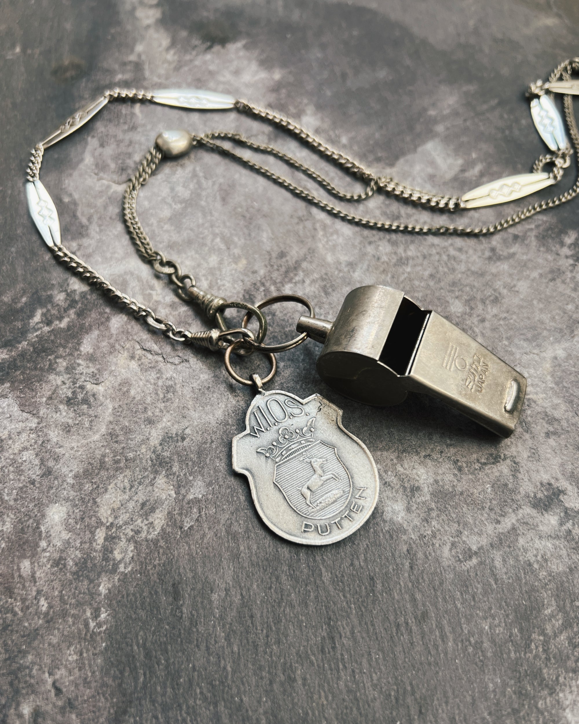 modern marcel : vintage whistle necklace