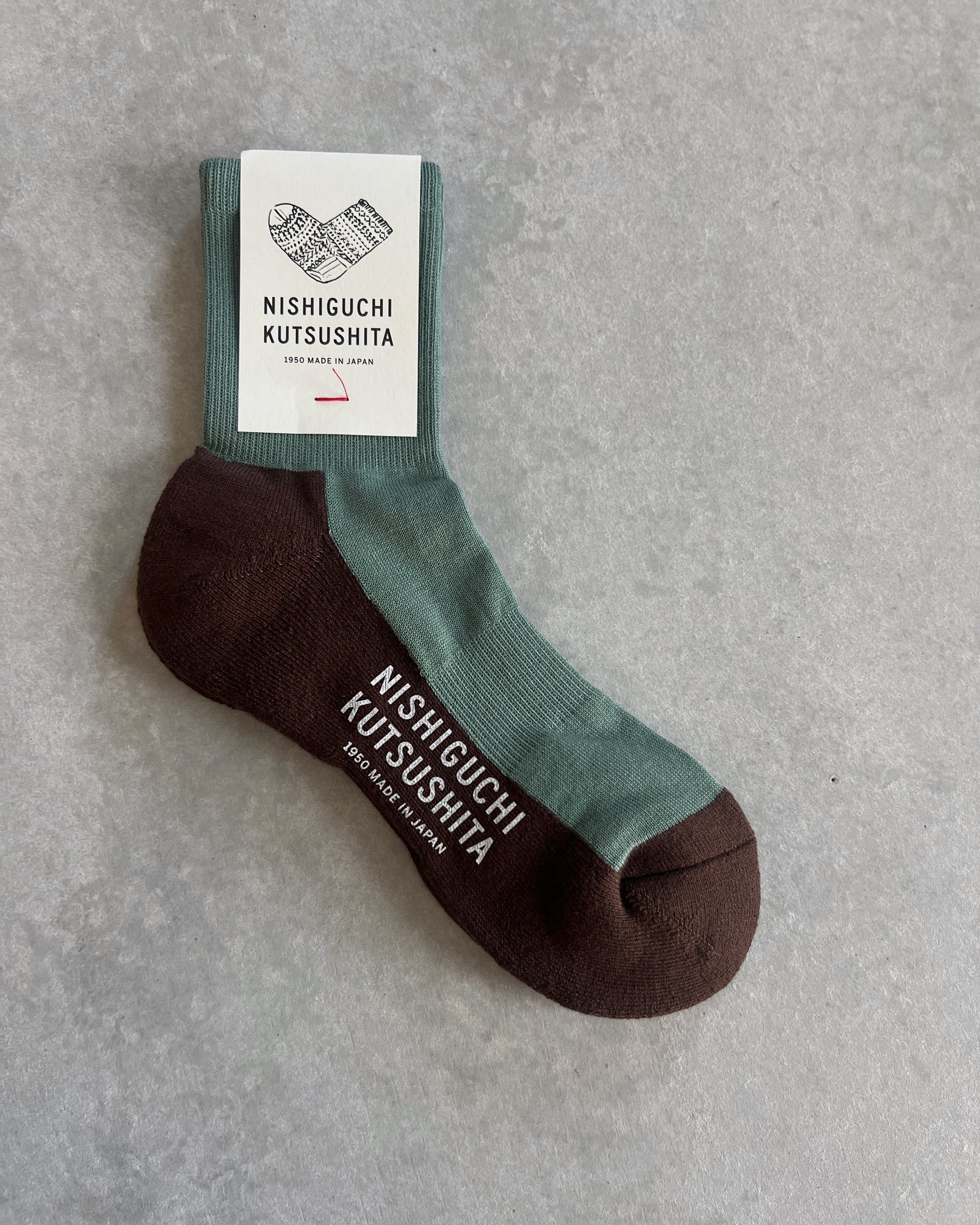 nishiguchi kutsushita : cotton cashmere walk socks