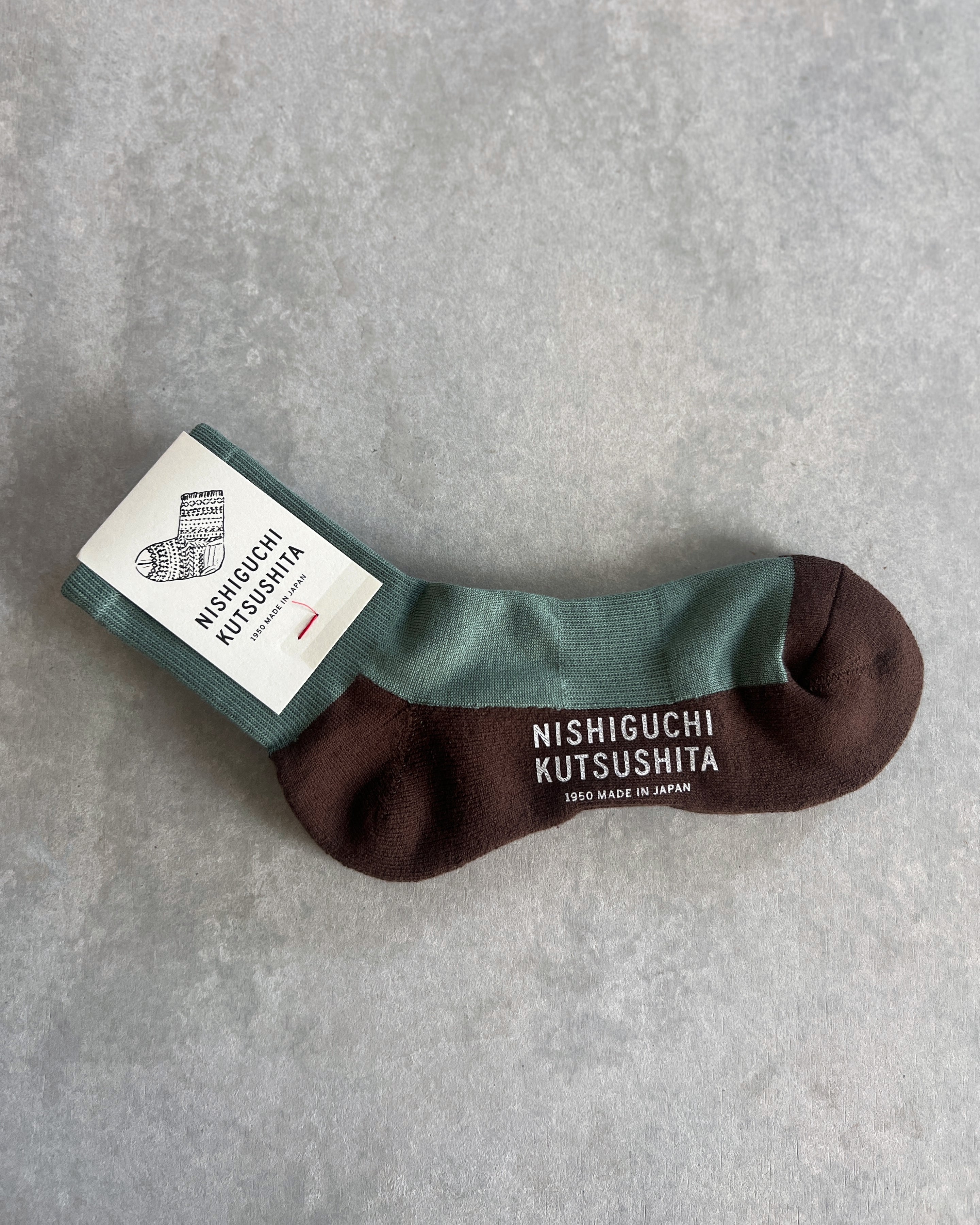 nishiguchi kutsushita : cotton cashmere walk socks