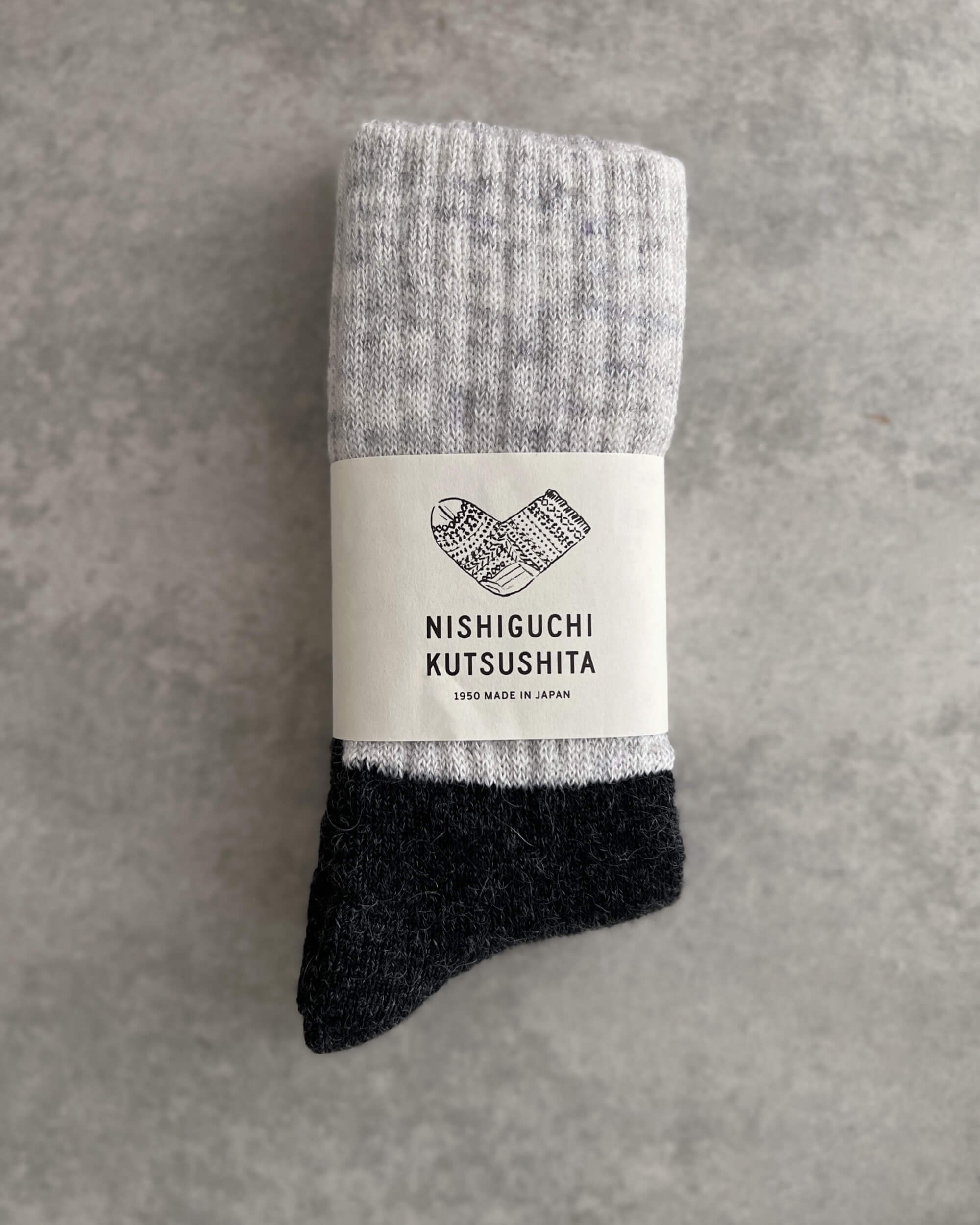 nishiguchi kutsushita : oslo mohair wool pile sock