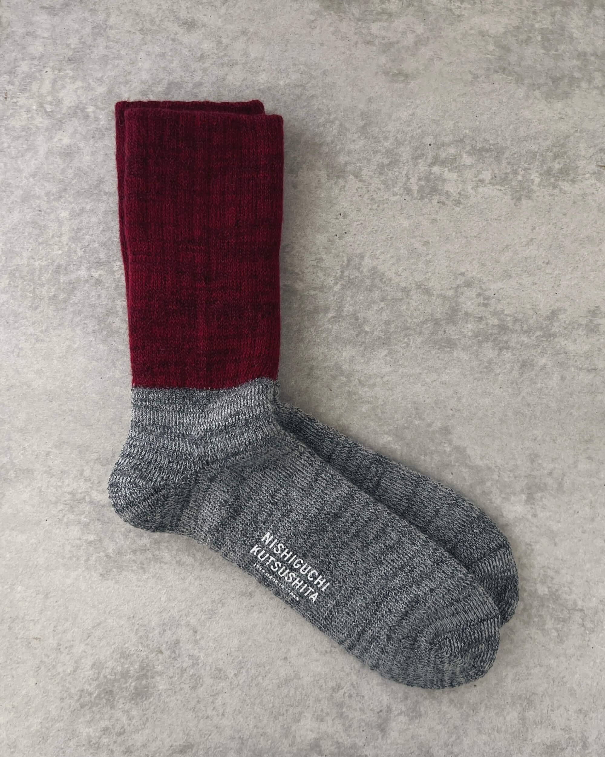 nishiguchi kutsushita : oslo mohair wool pile sock