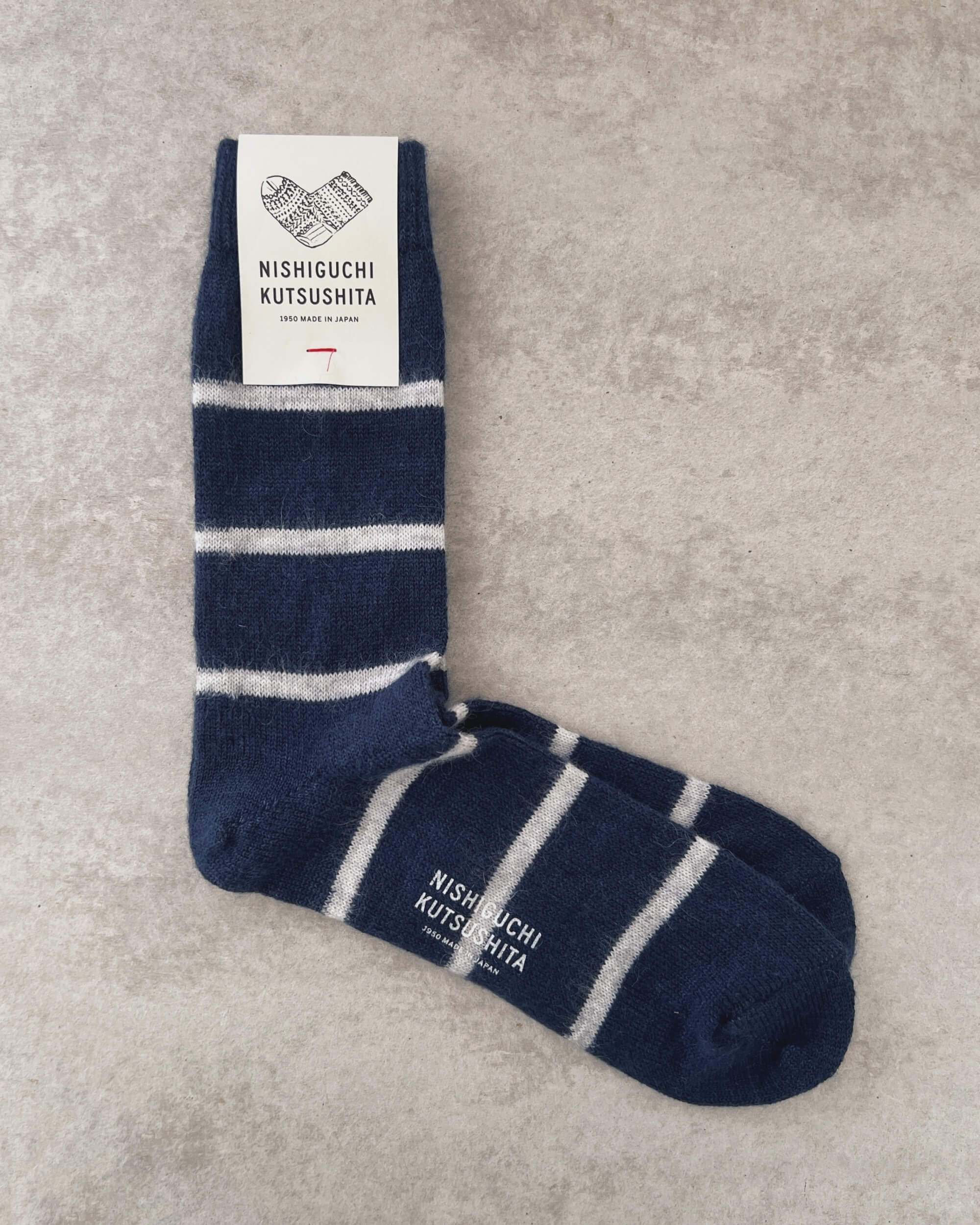 nishiguchi kutsushita : oslo mohair wool border socks