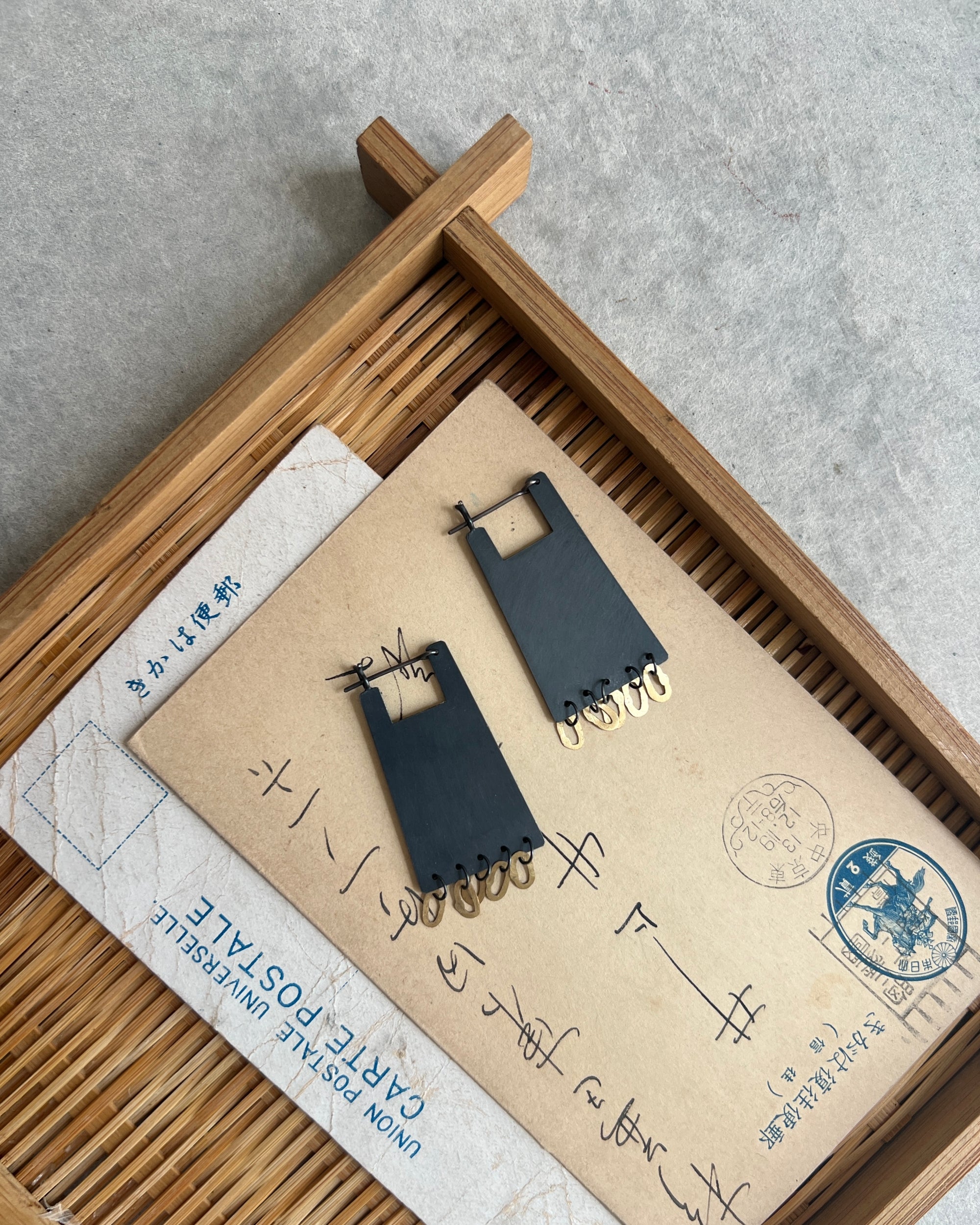 kaoru rogers : shikaku pyramid earrings