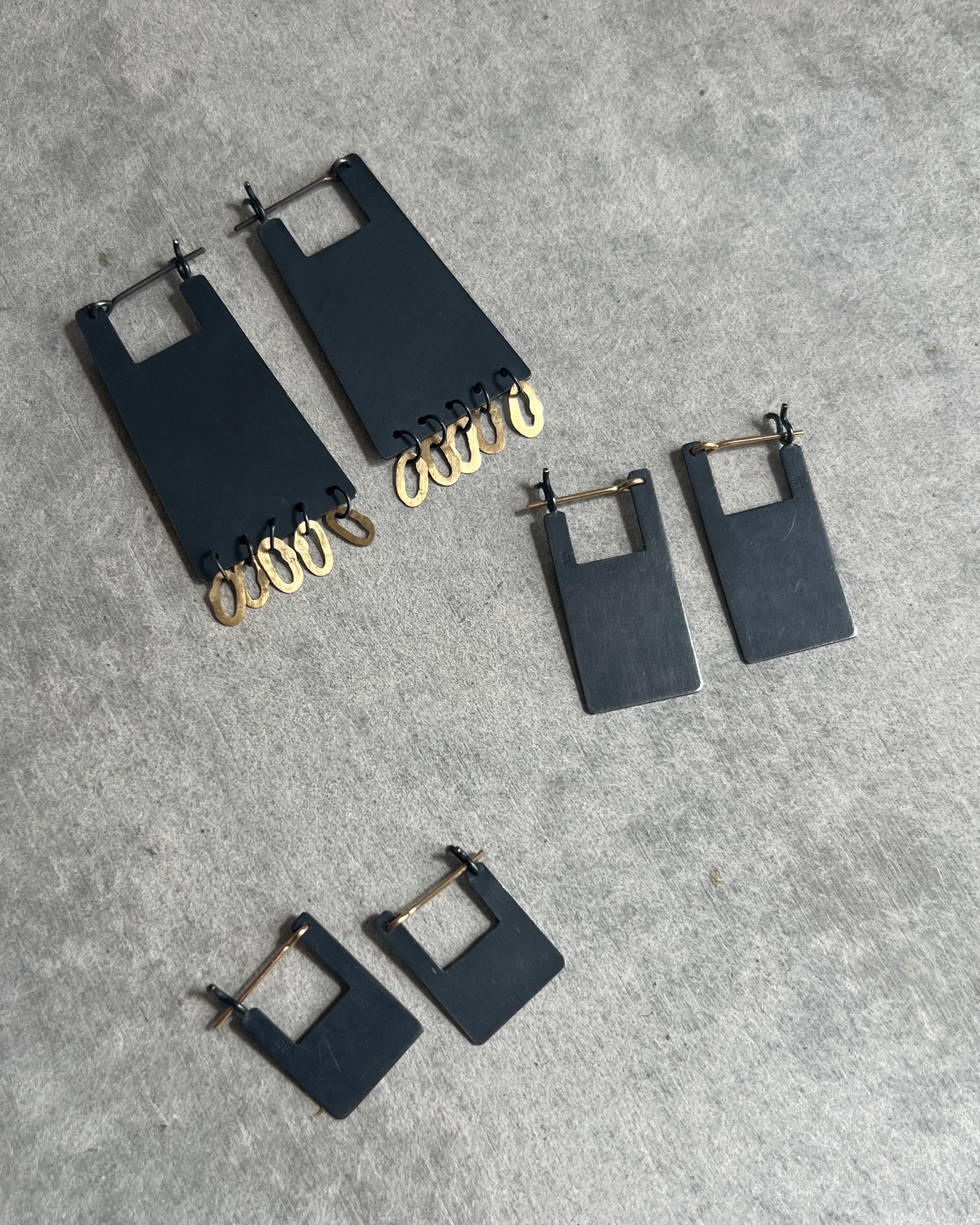 kaoru rogers : small shikaku square earrings