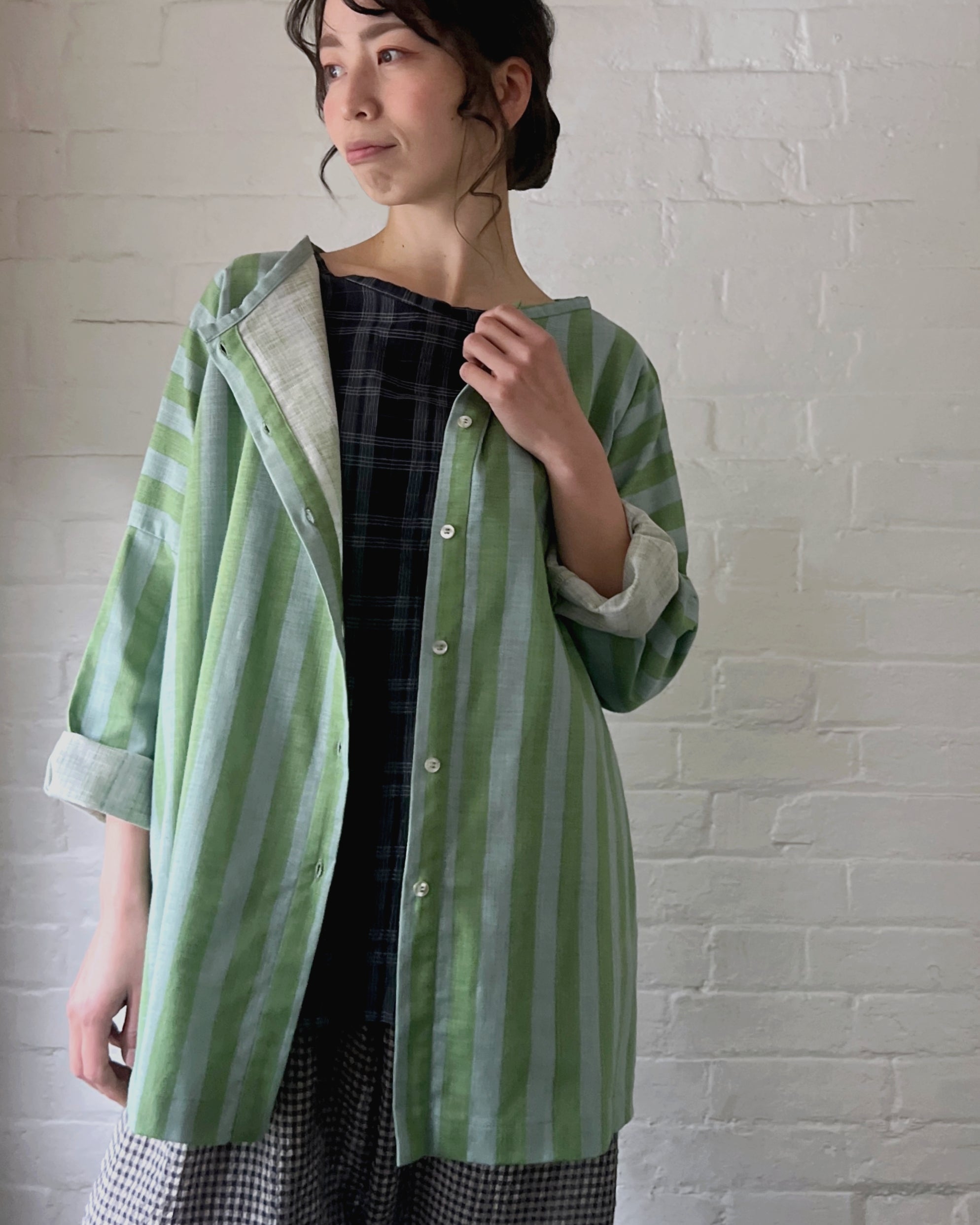 LJ struthers : striped linen shirt