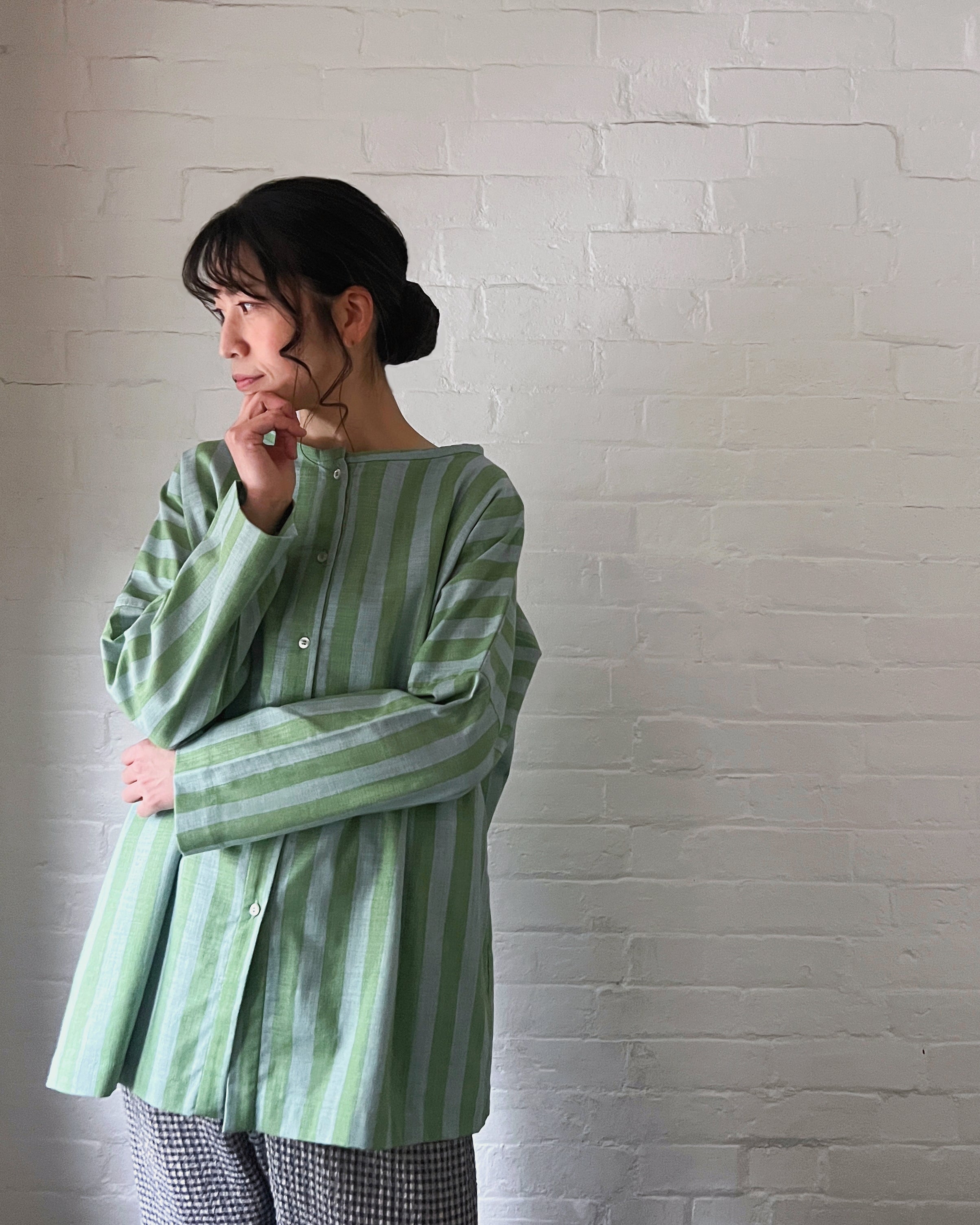 LJ struthers : striped linen shirt