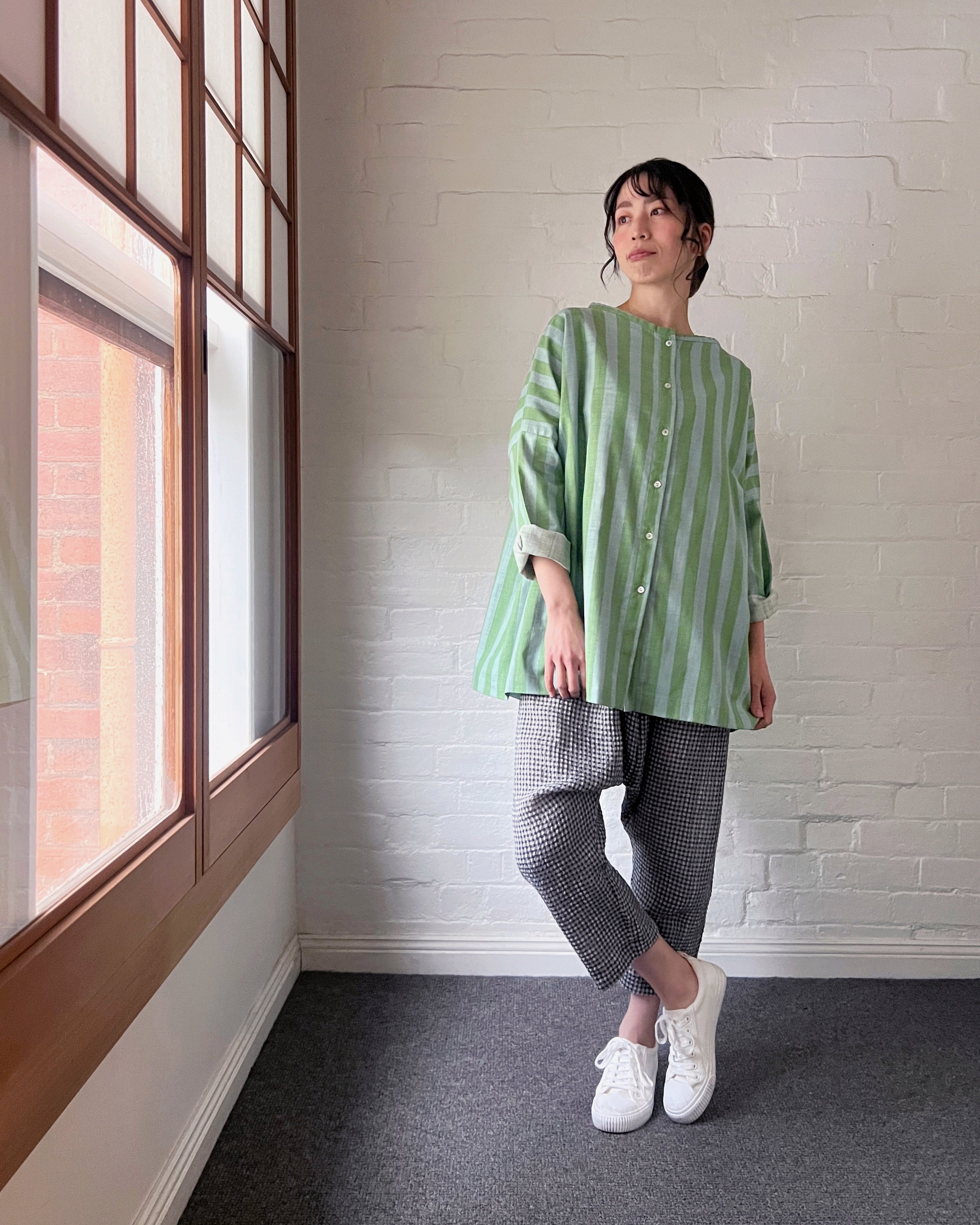 LJ struthers : striped linen shirt