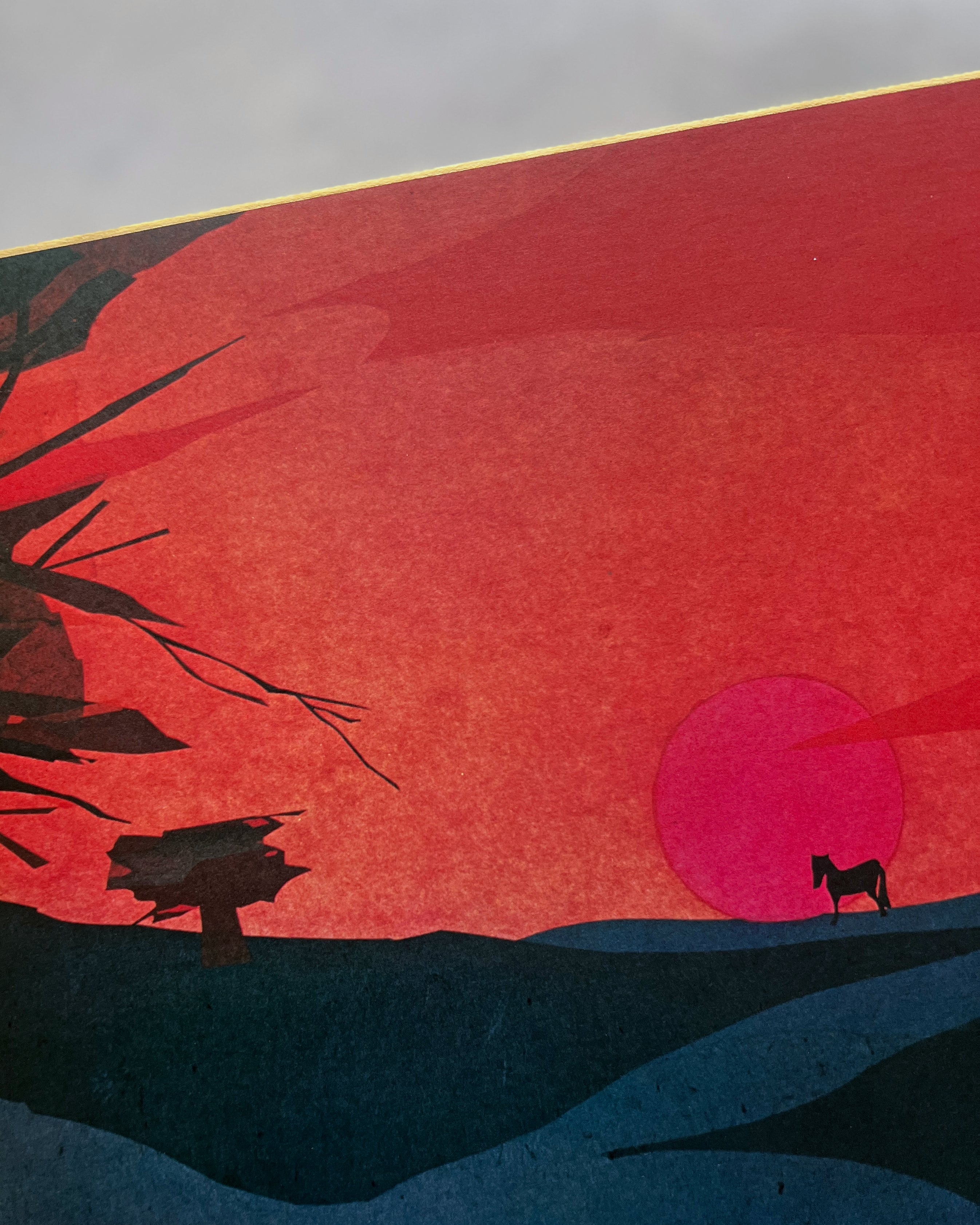 vintage japanese print : sunset