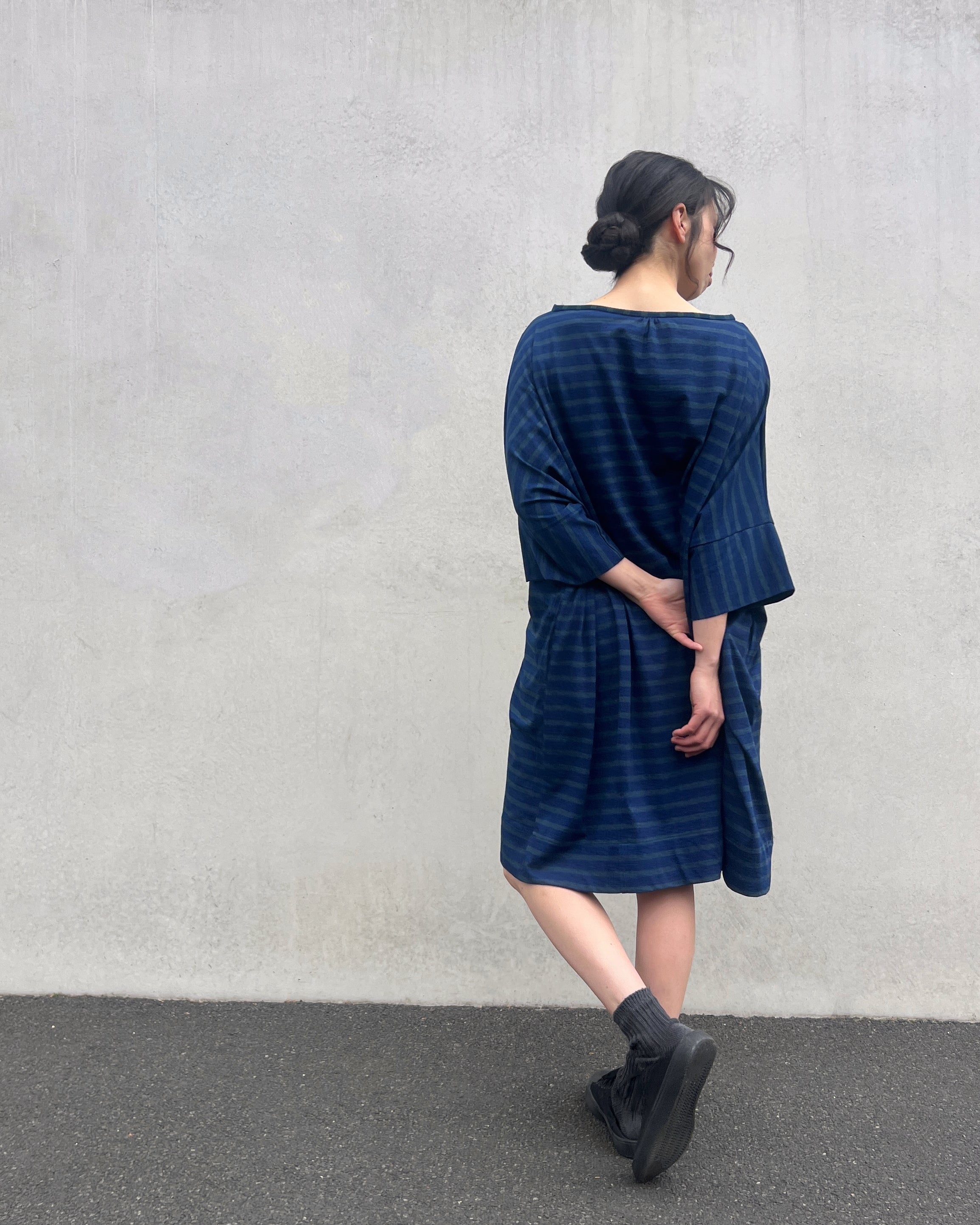 LJ struthers : cotton knit quadro dress