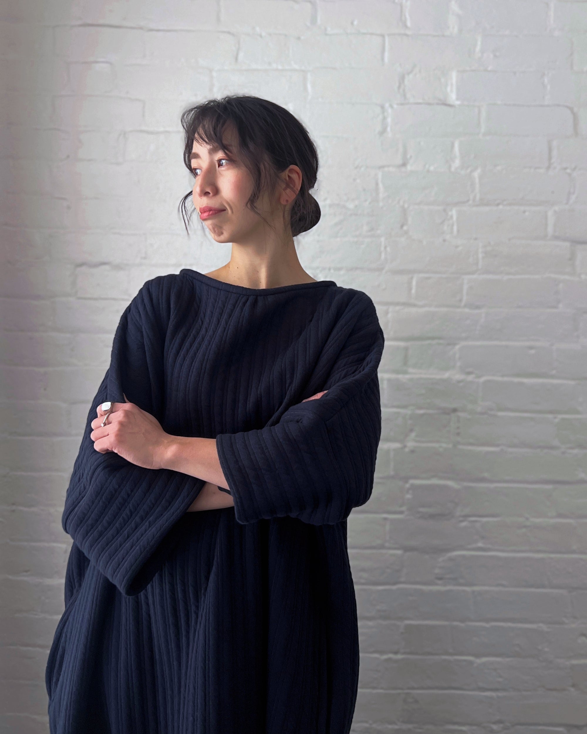 LJ struthers : knit cotton quadro dress