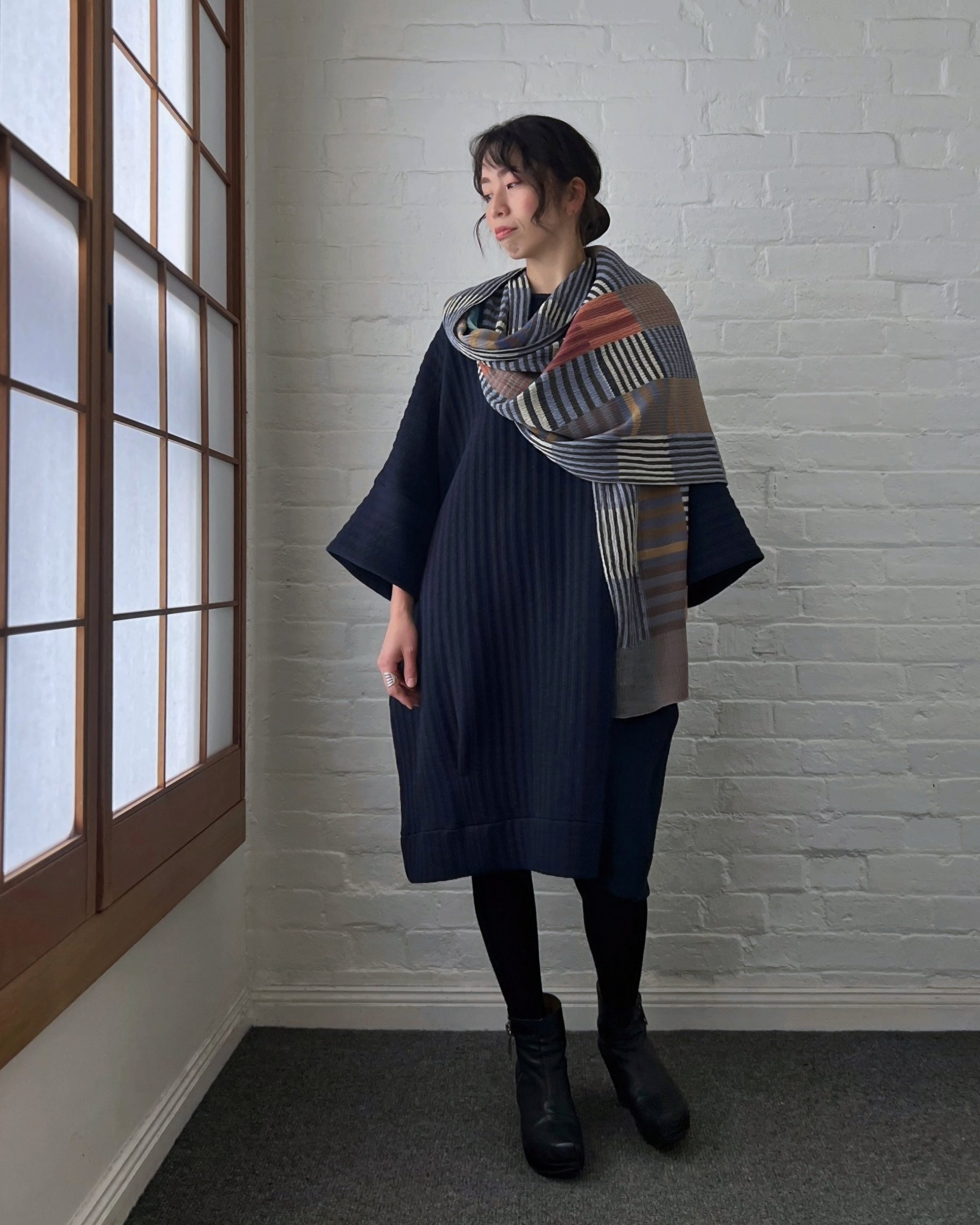 LJ struthers : knit cotton quadro dress