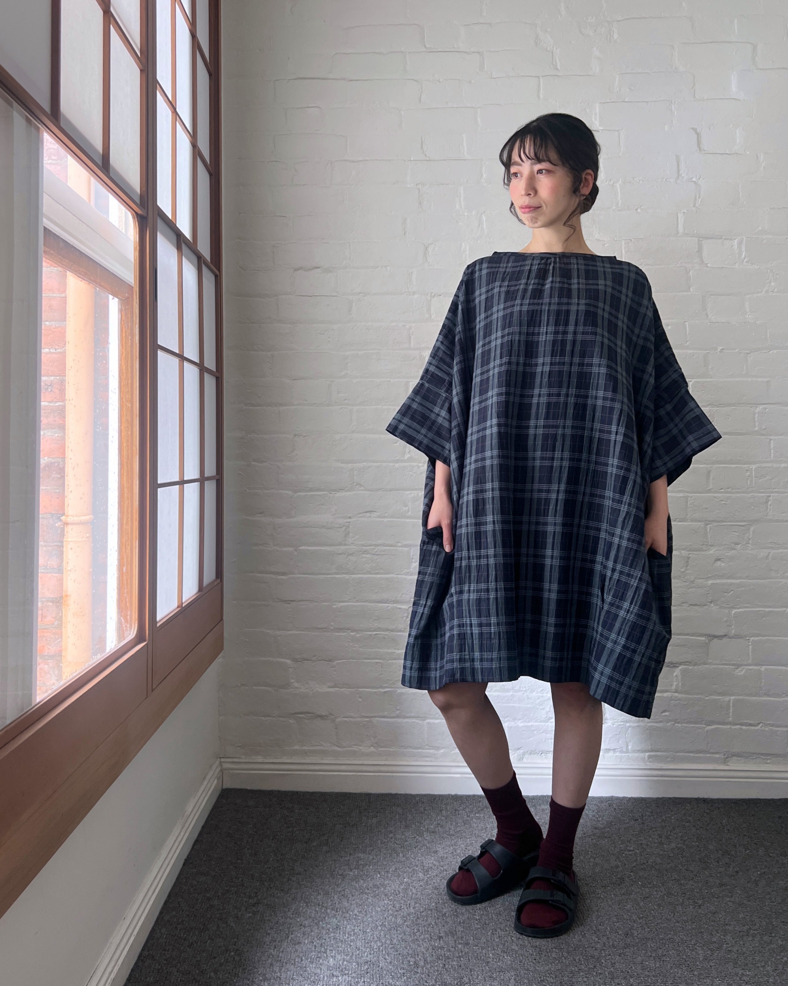 LJ struthers : fine cotton quadro dress