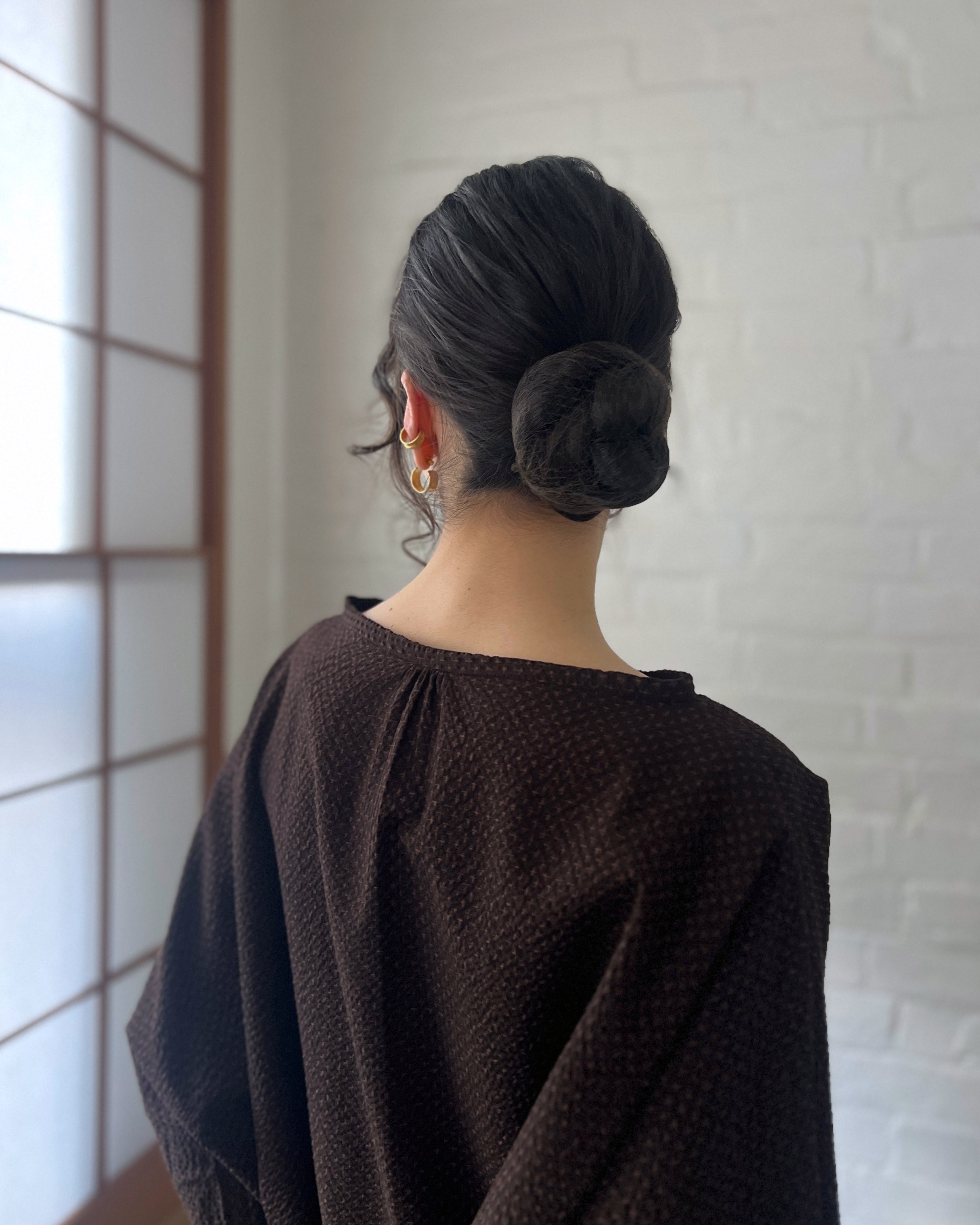 LJ struthers : textured cotton quadro dress