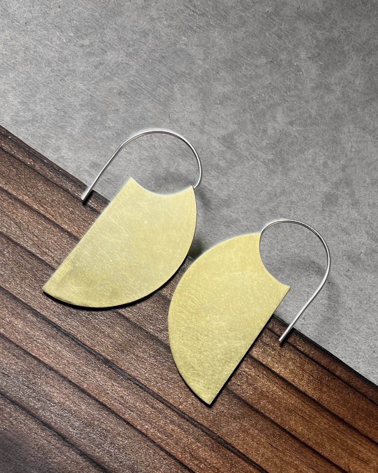 stacey vickery : semi disc earrings