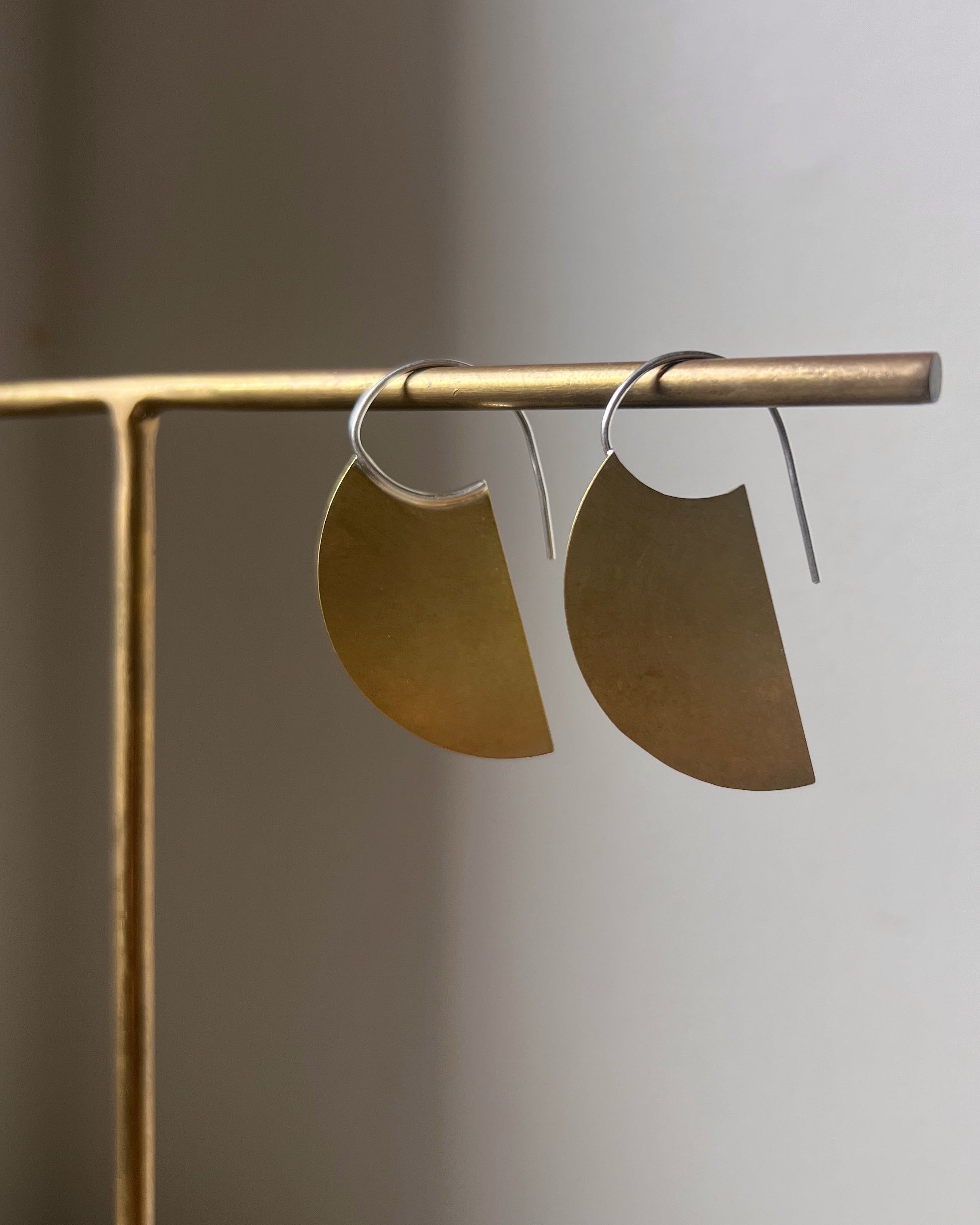 stacey vickery : semi disc earrings