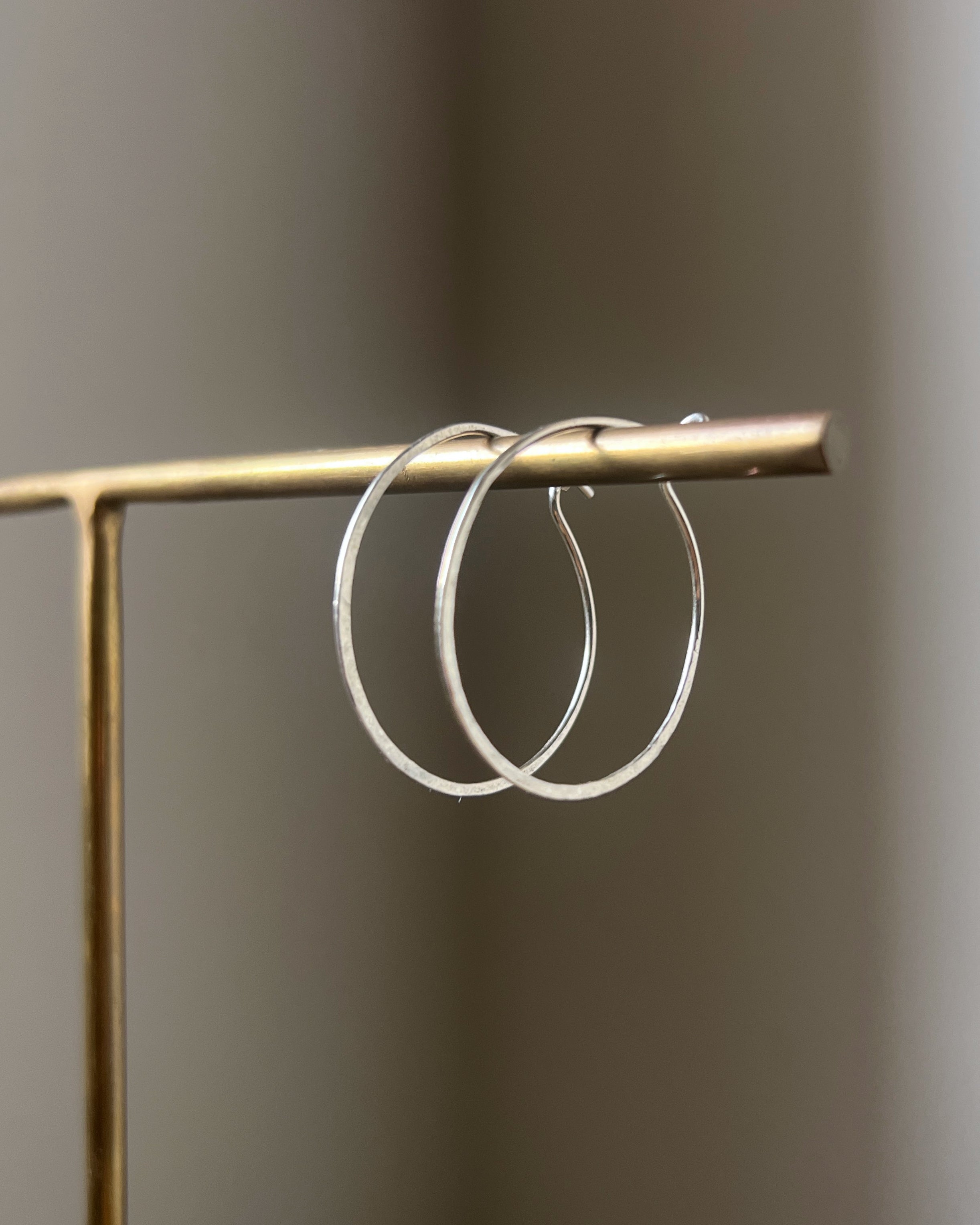 stacey vickery : hammered silver hoops