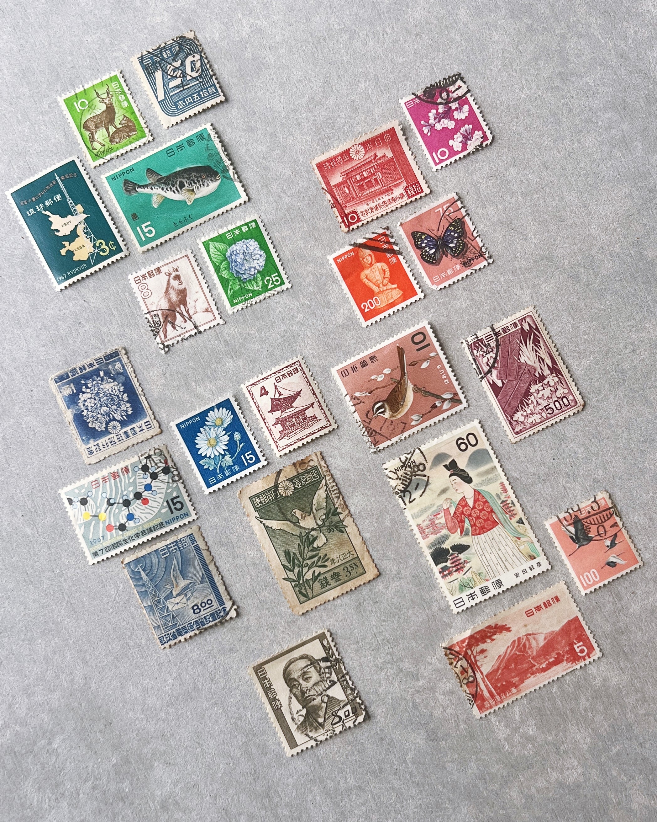 vintage Japanese stamp envelope pack