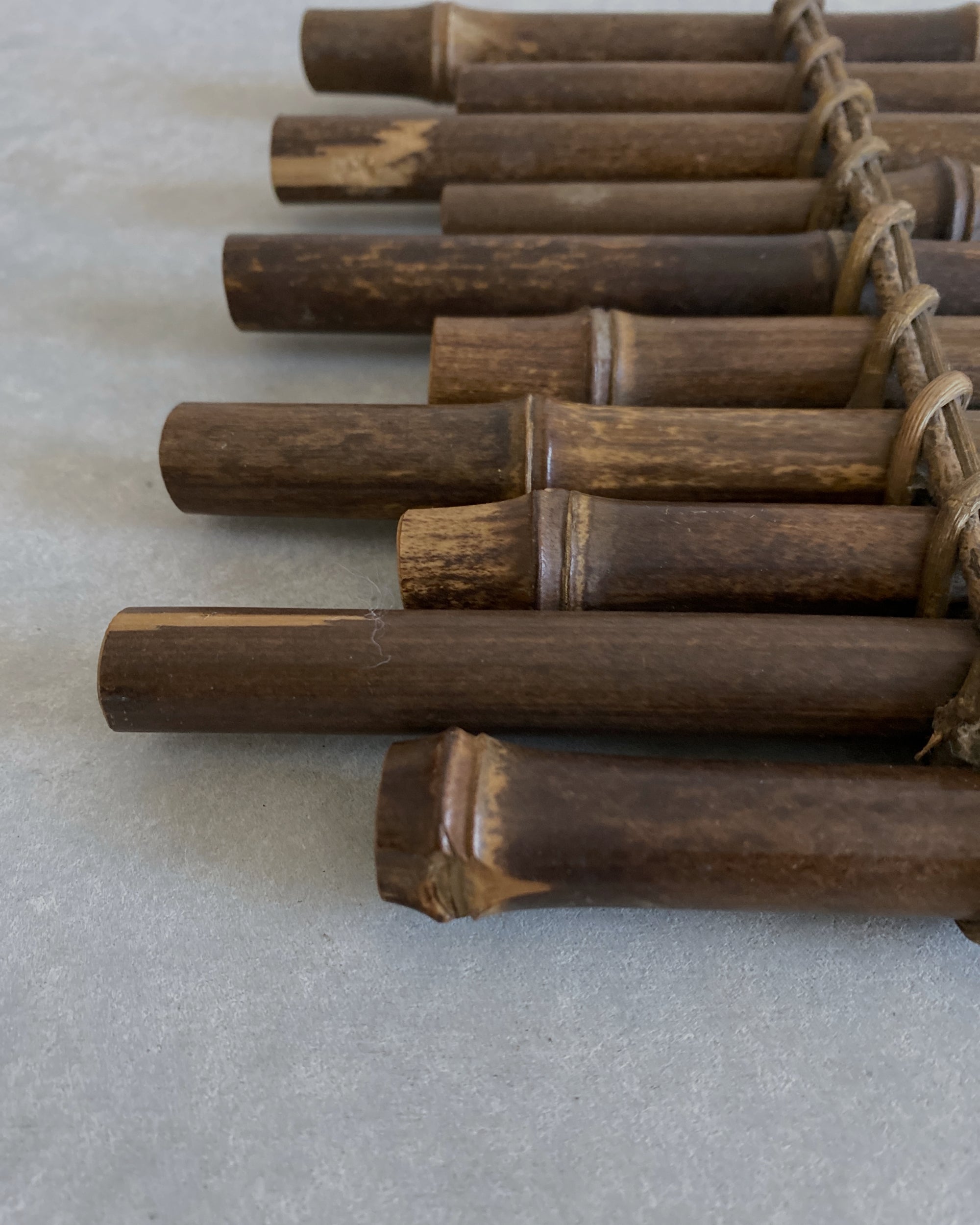 vintage japanese bamboo display mat