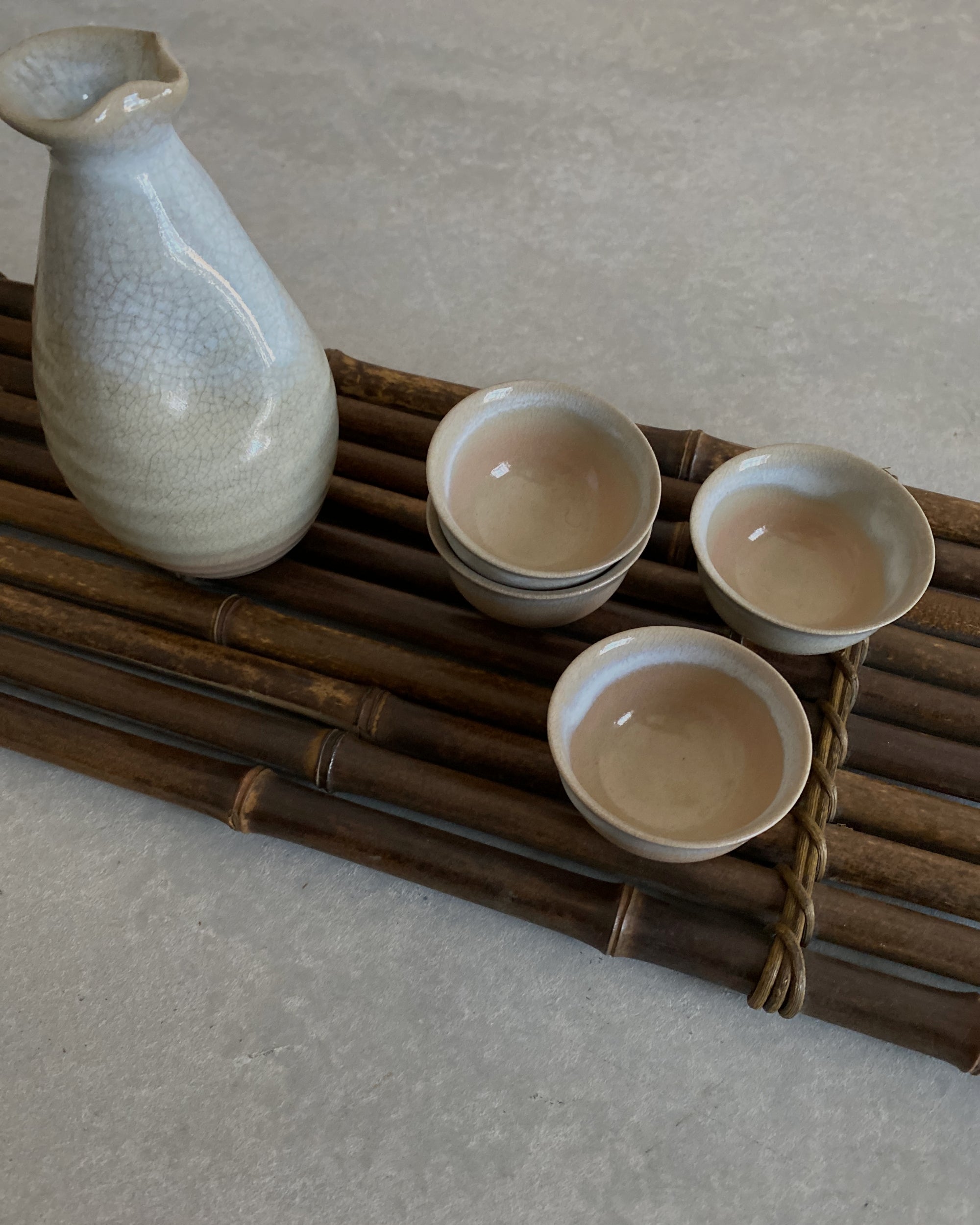 vintage japanese bamboo display mat