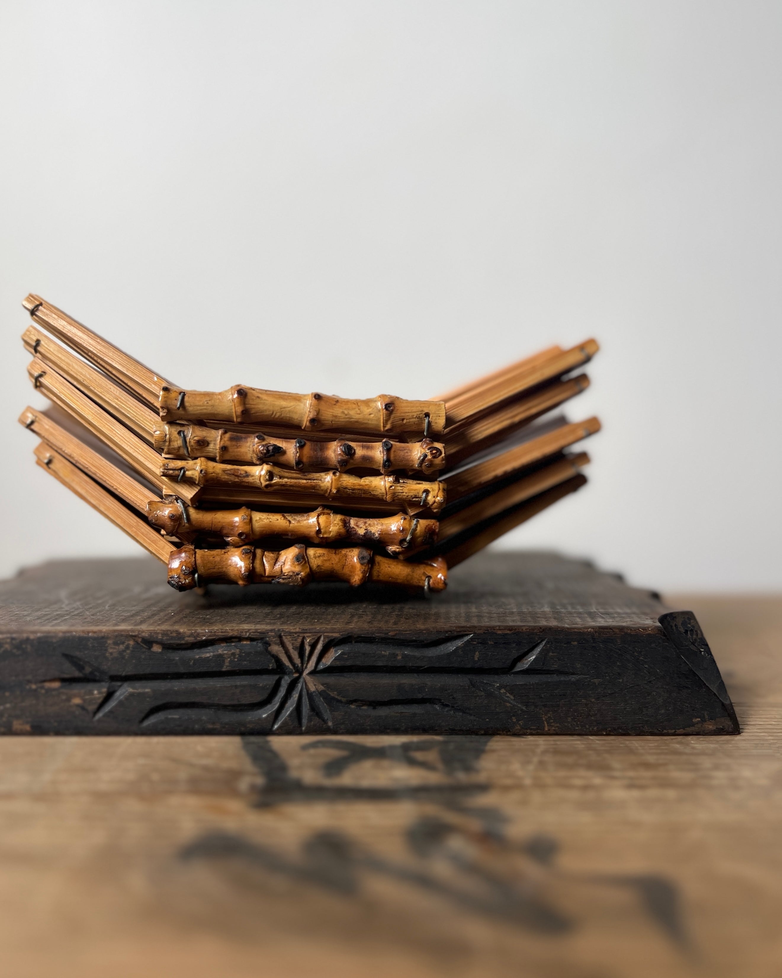 vintage bamboo napkin/oshibori holders