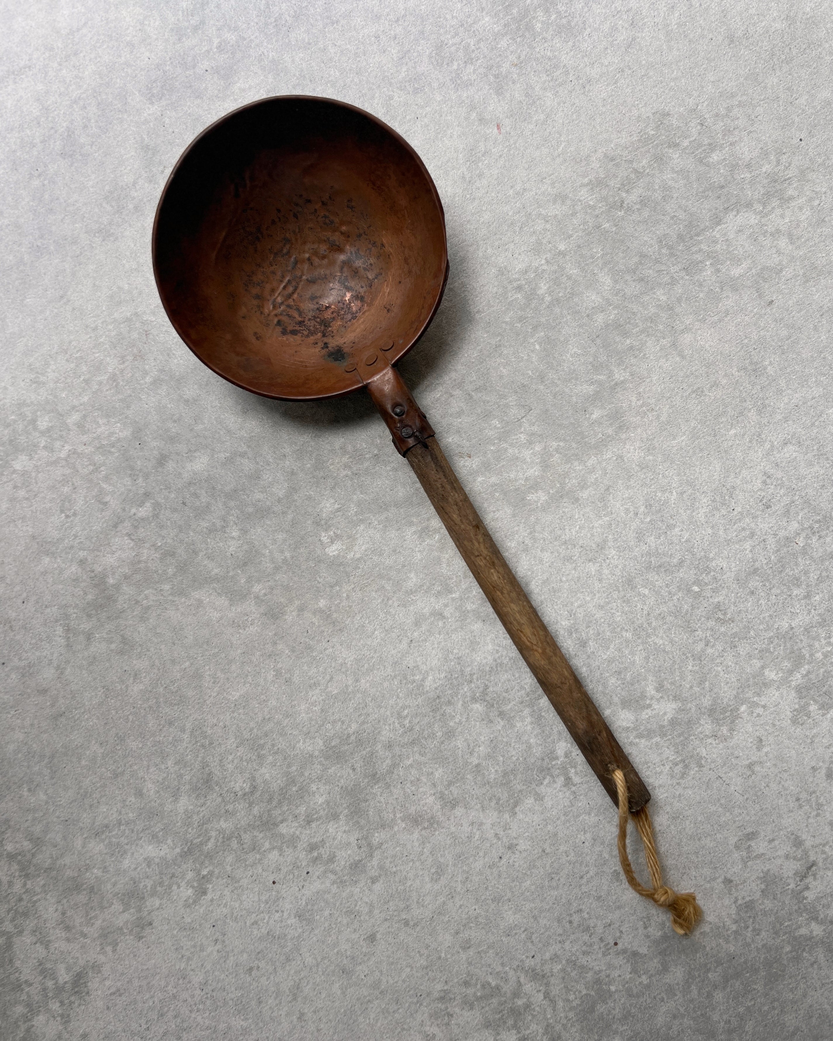 vintage copper ladle
