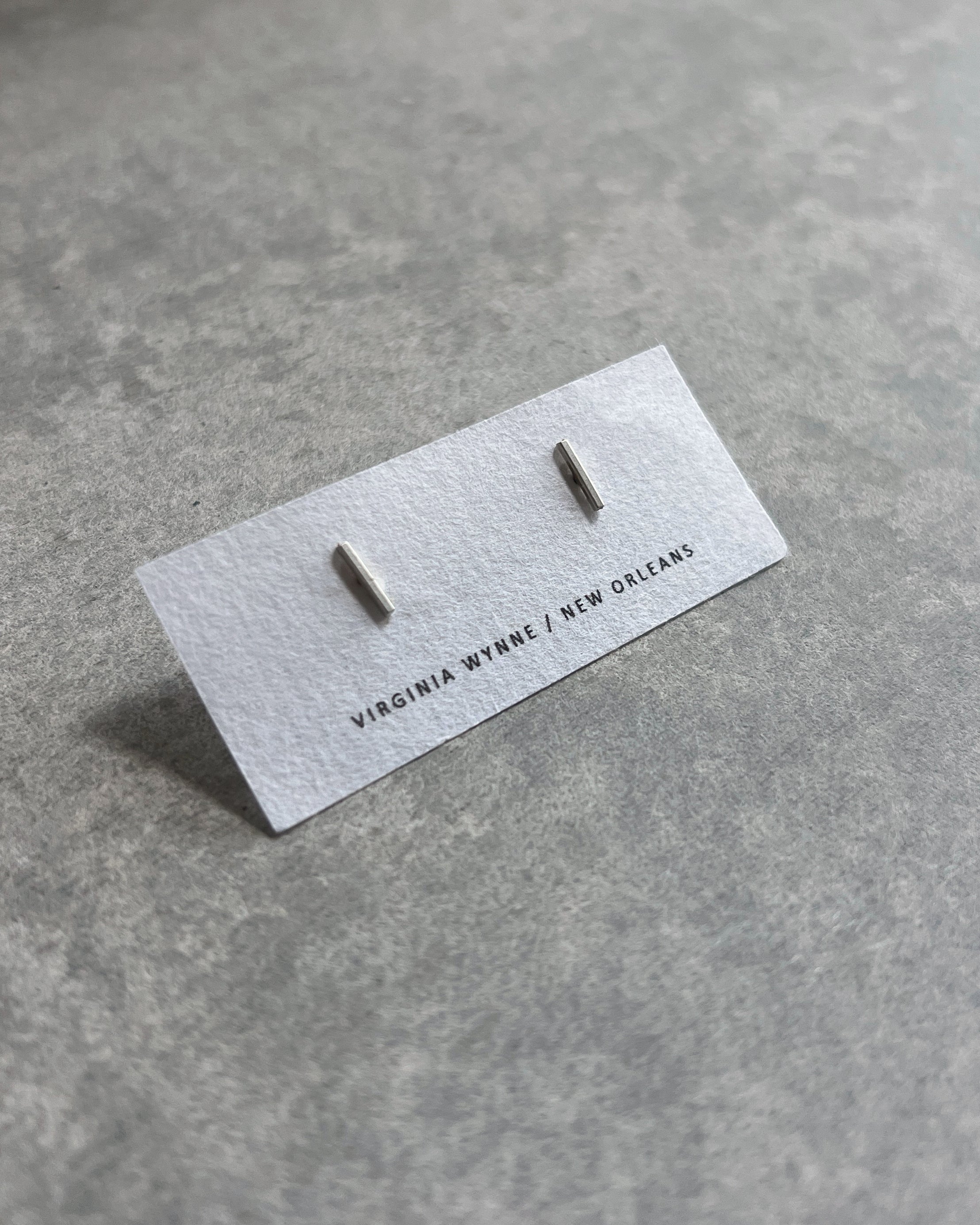 virginia wynne : silver staple studs