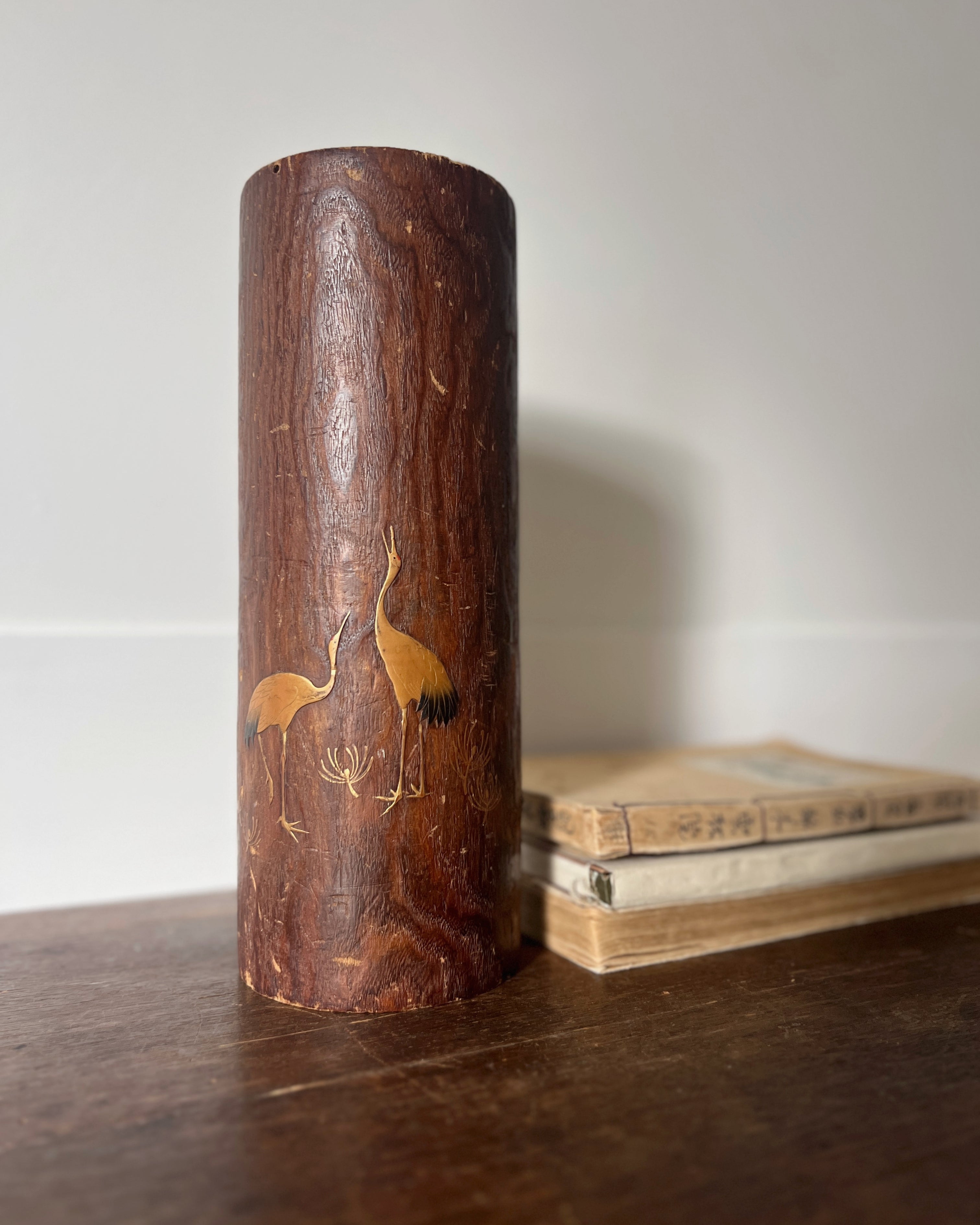 vintage tsuru vase