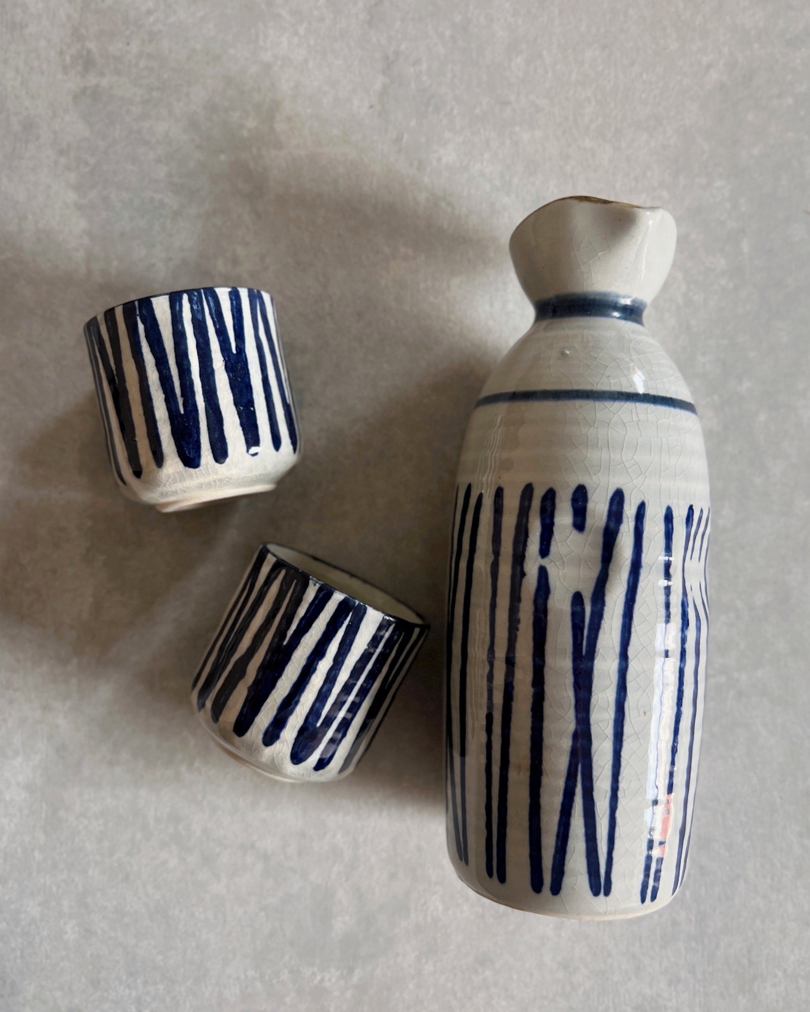 vintage ceramic sake set
