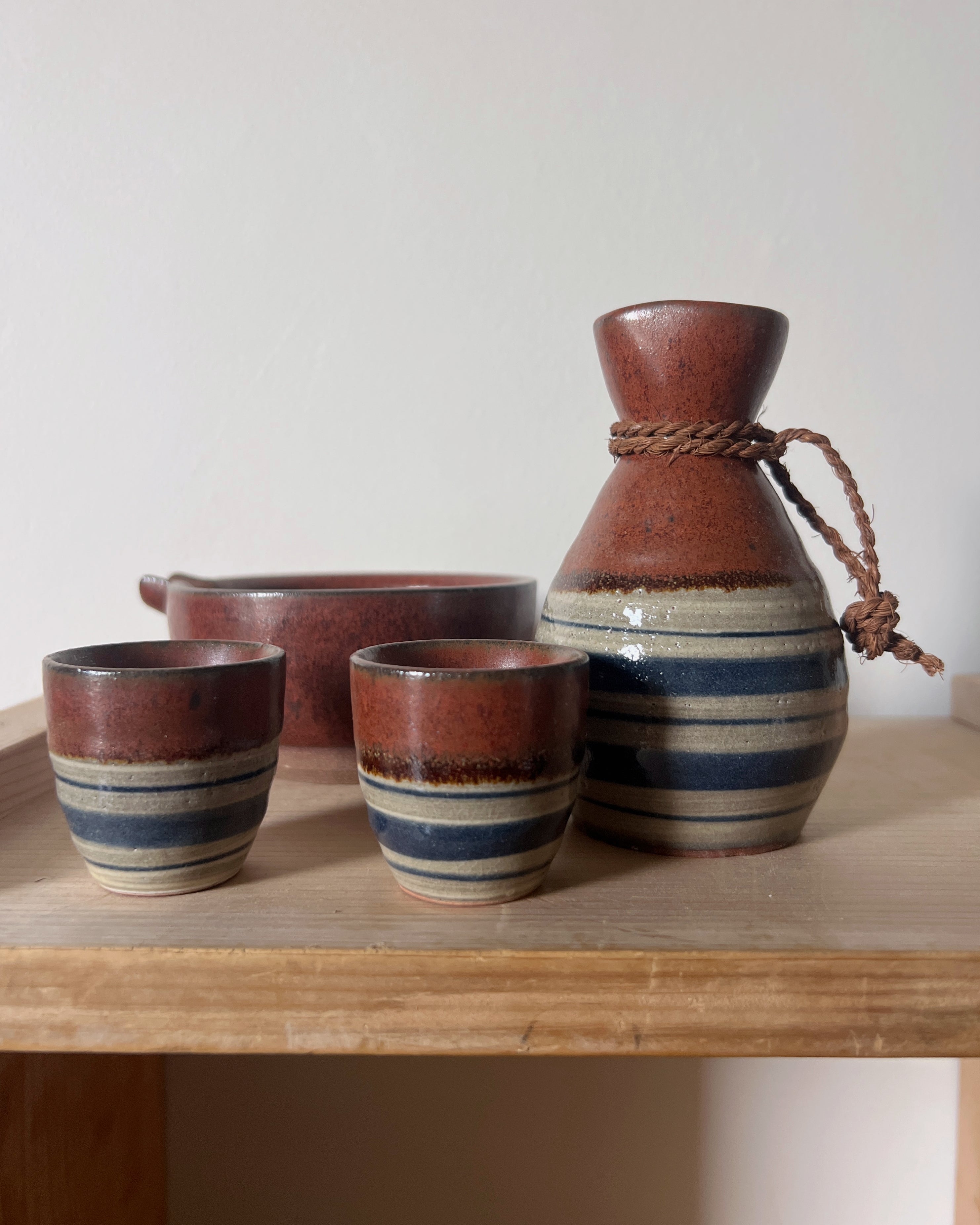 vintage ceramic sake set