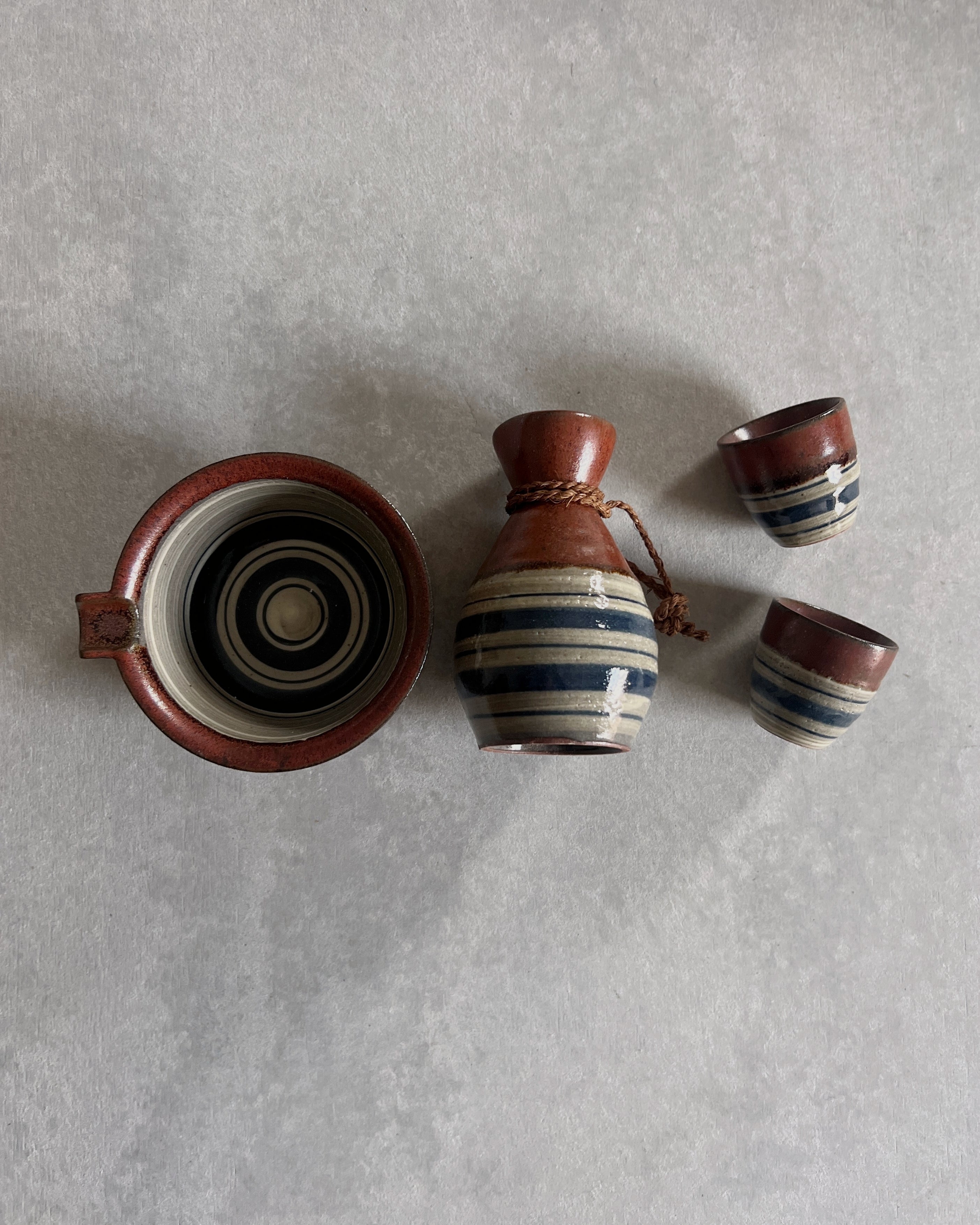 vintage ceramic sake set
