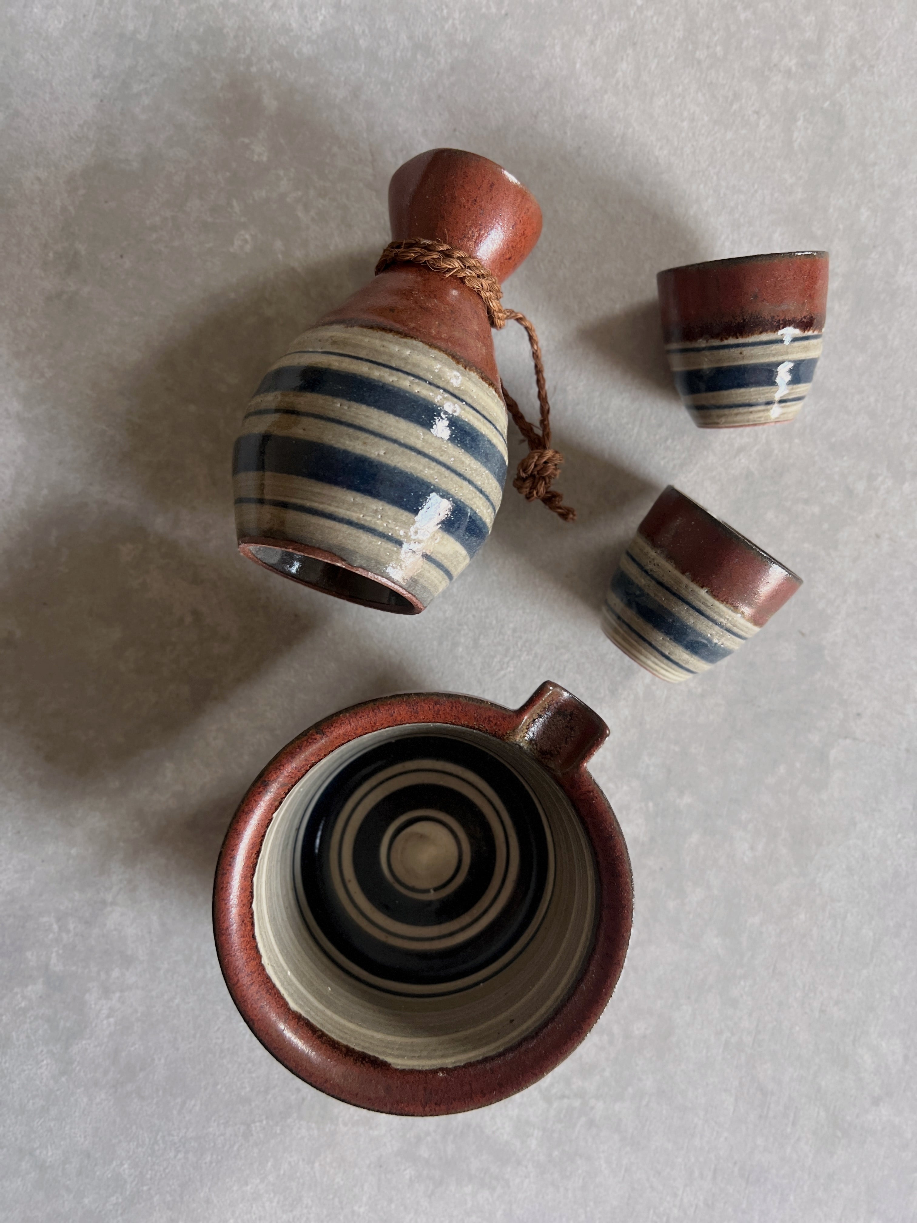 vintage ceramic sake set