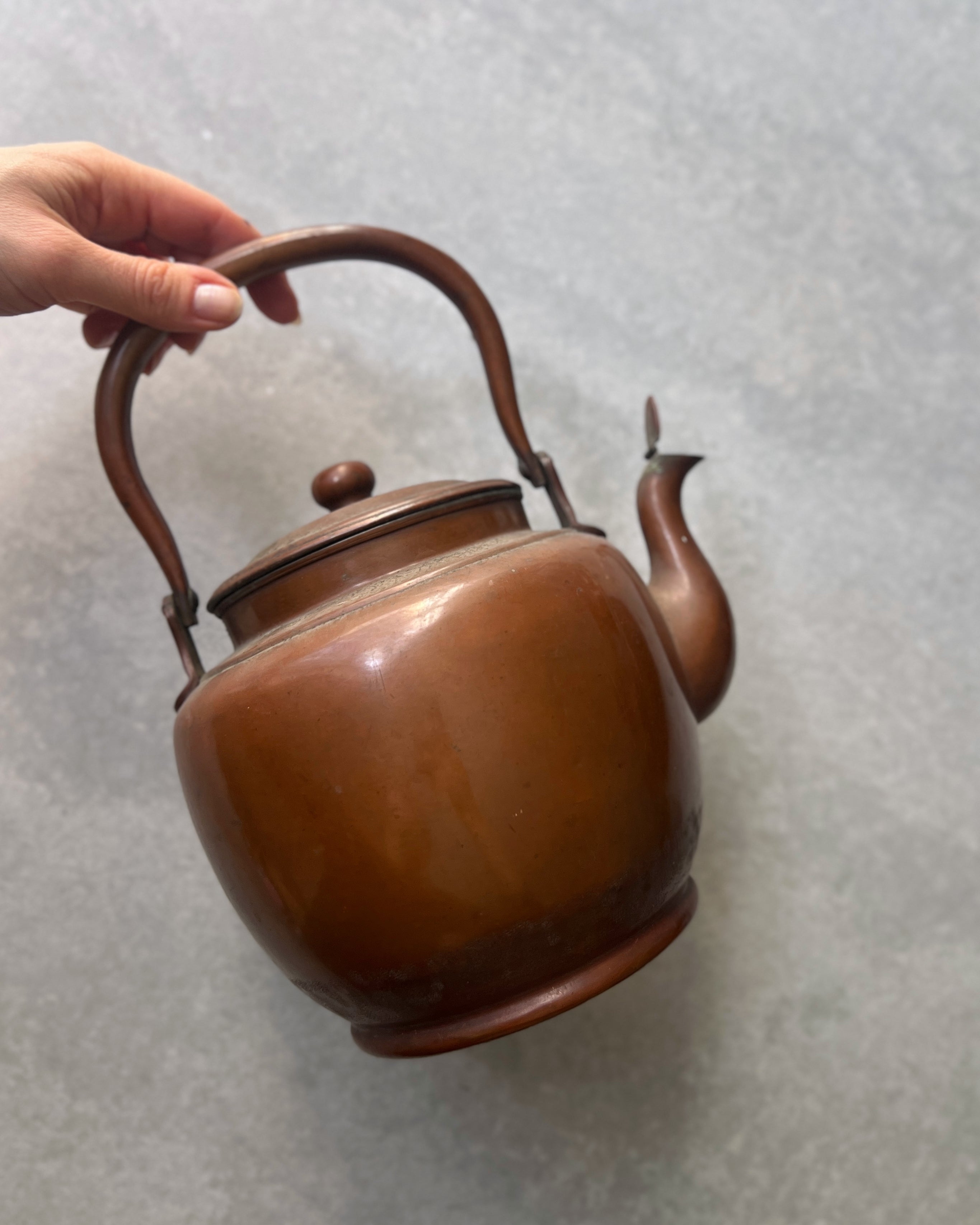 vintage metal teapot