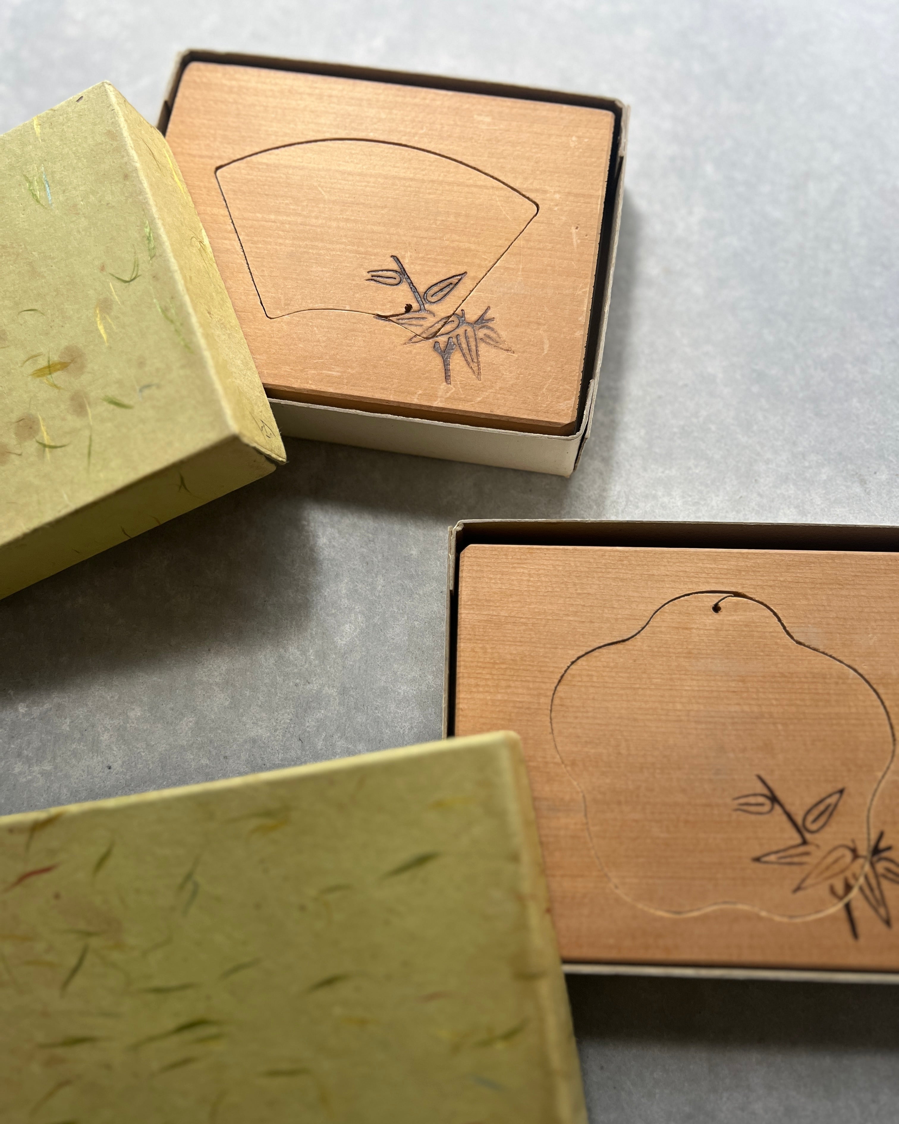 vintage wooden wagashi mould