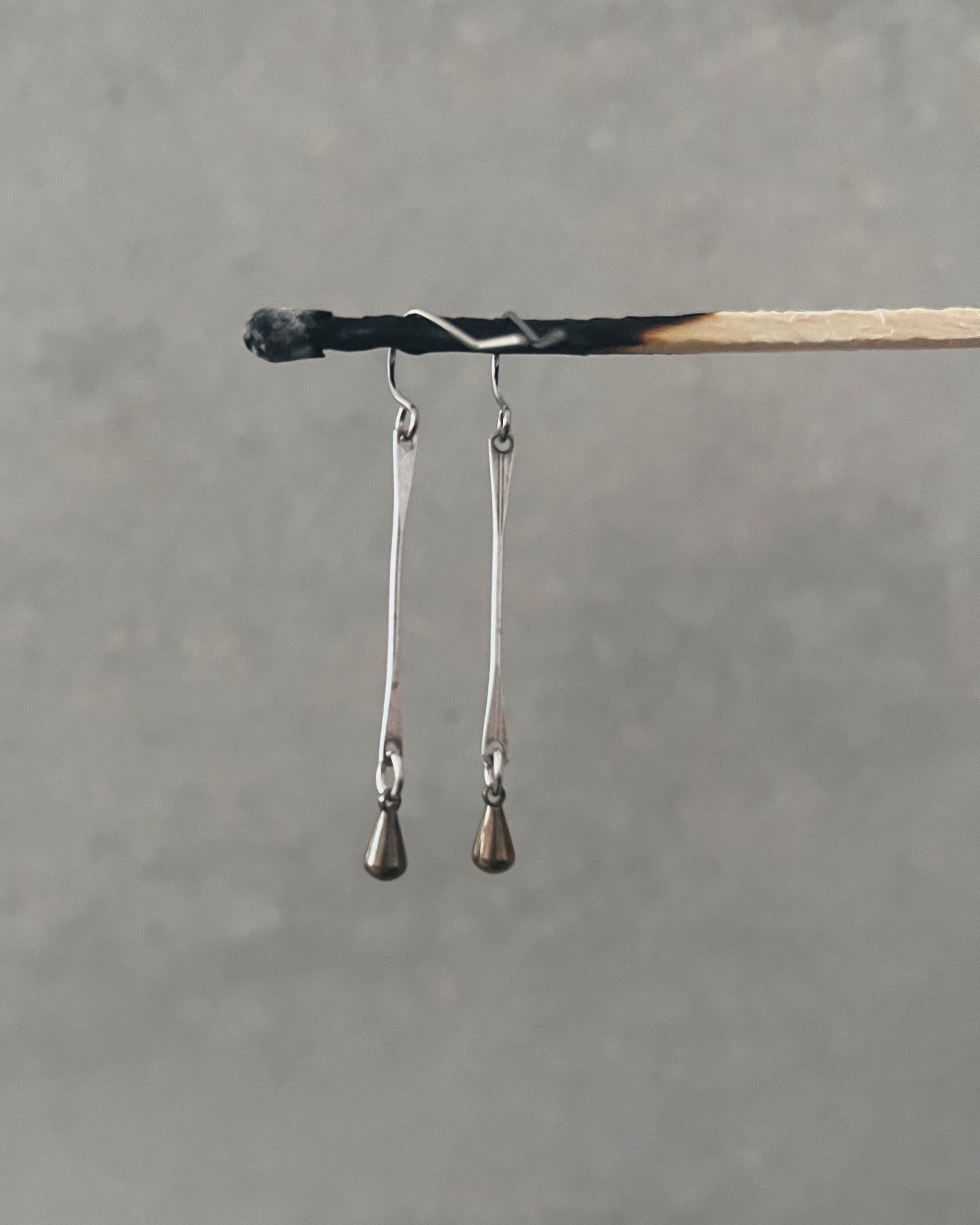 alchemy inc. : two tone droplet earrings