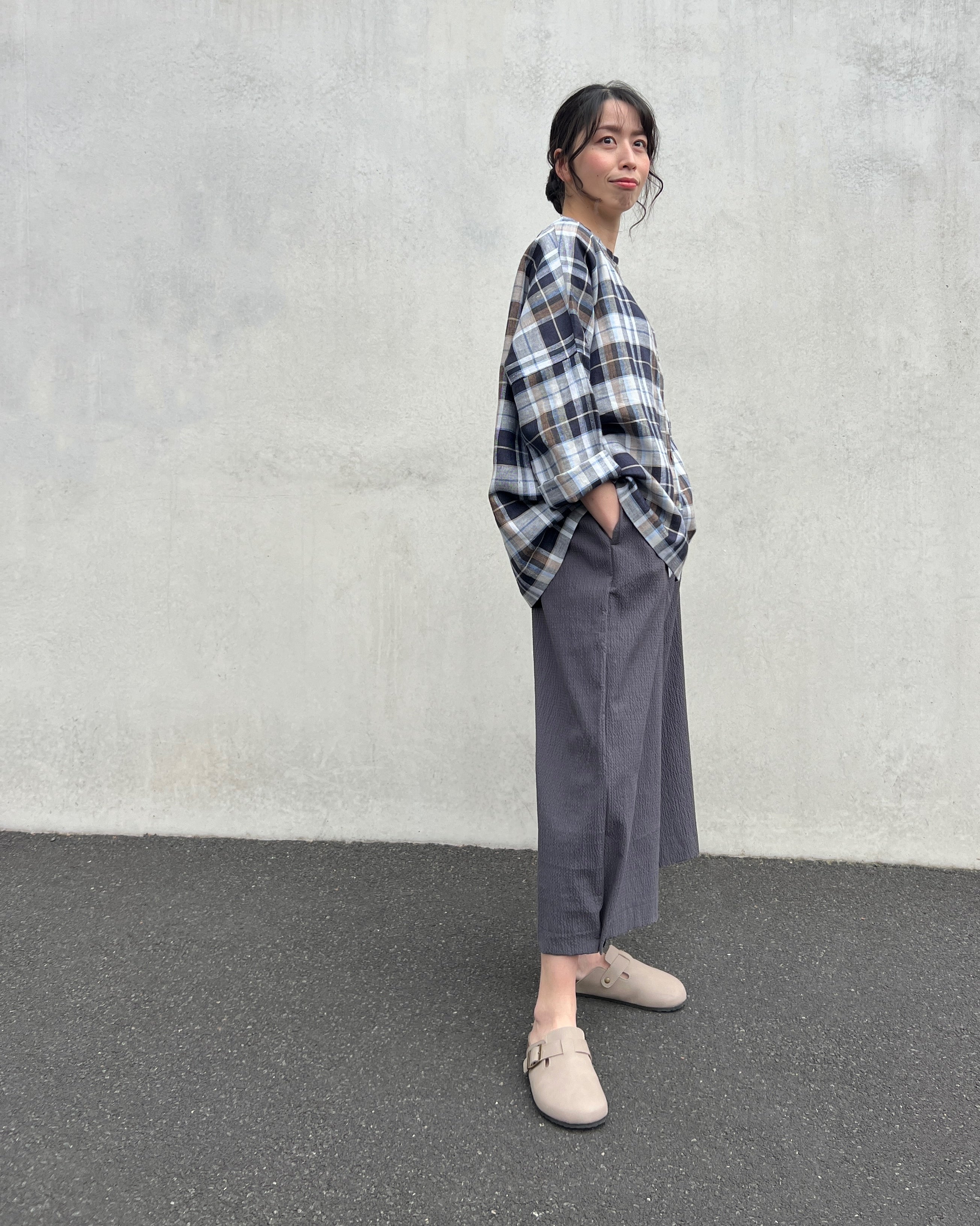 LJ struthers : cotton wide leg pants