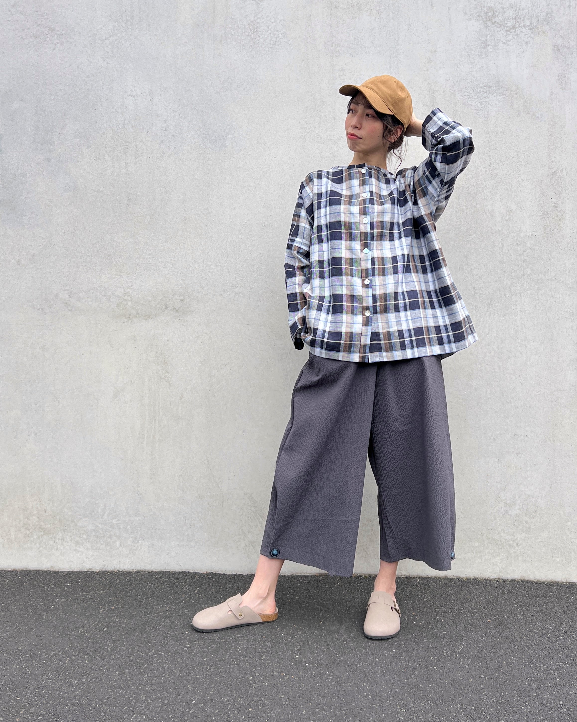 LJ struthers : cotton wide leg pants